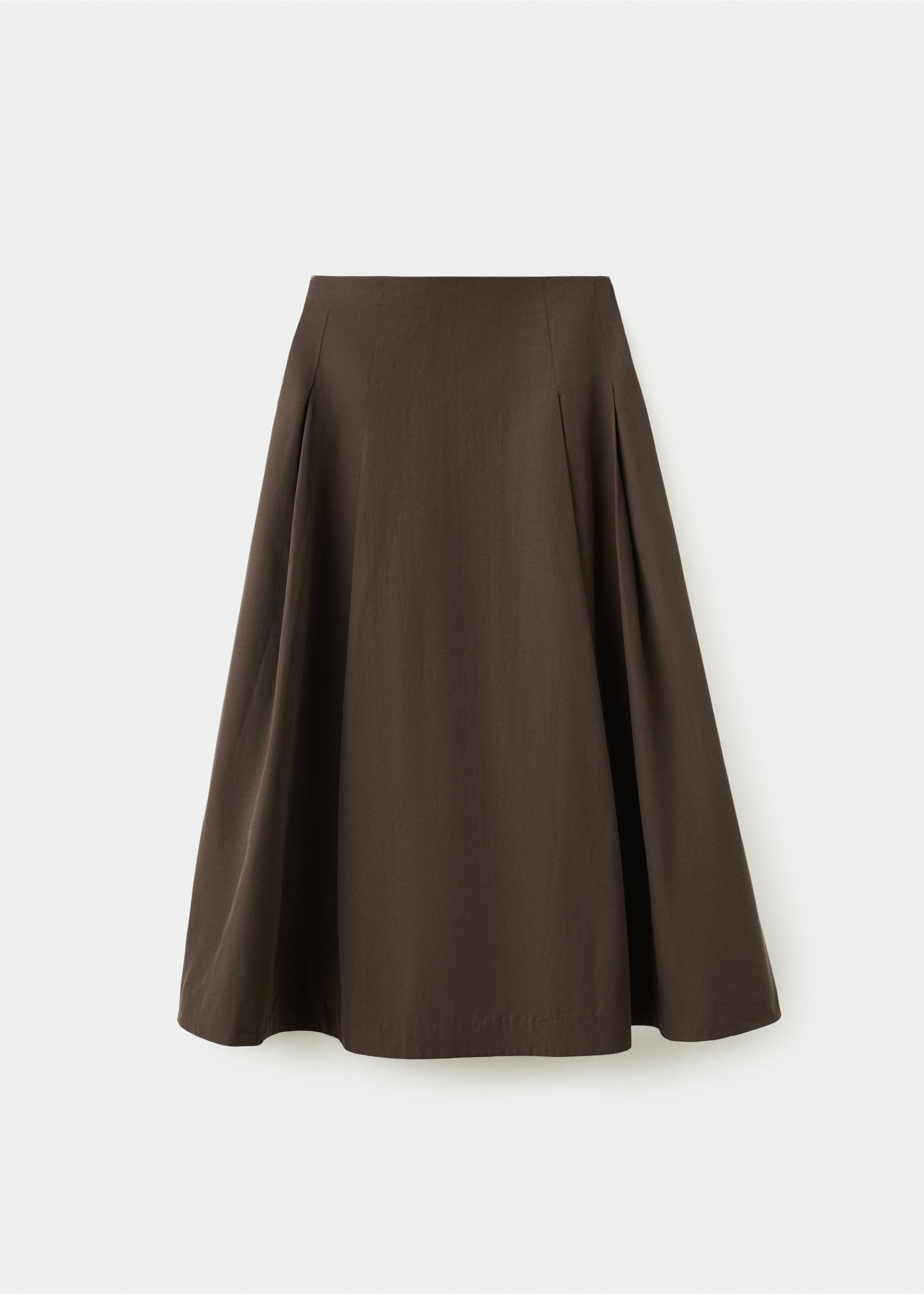 Flared midi-skirt - Article without model, Chocolate. Ref: 27098646-00.