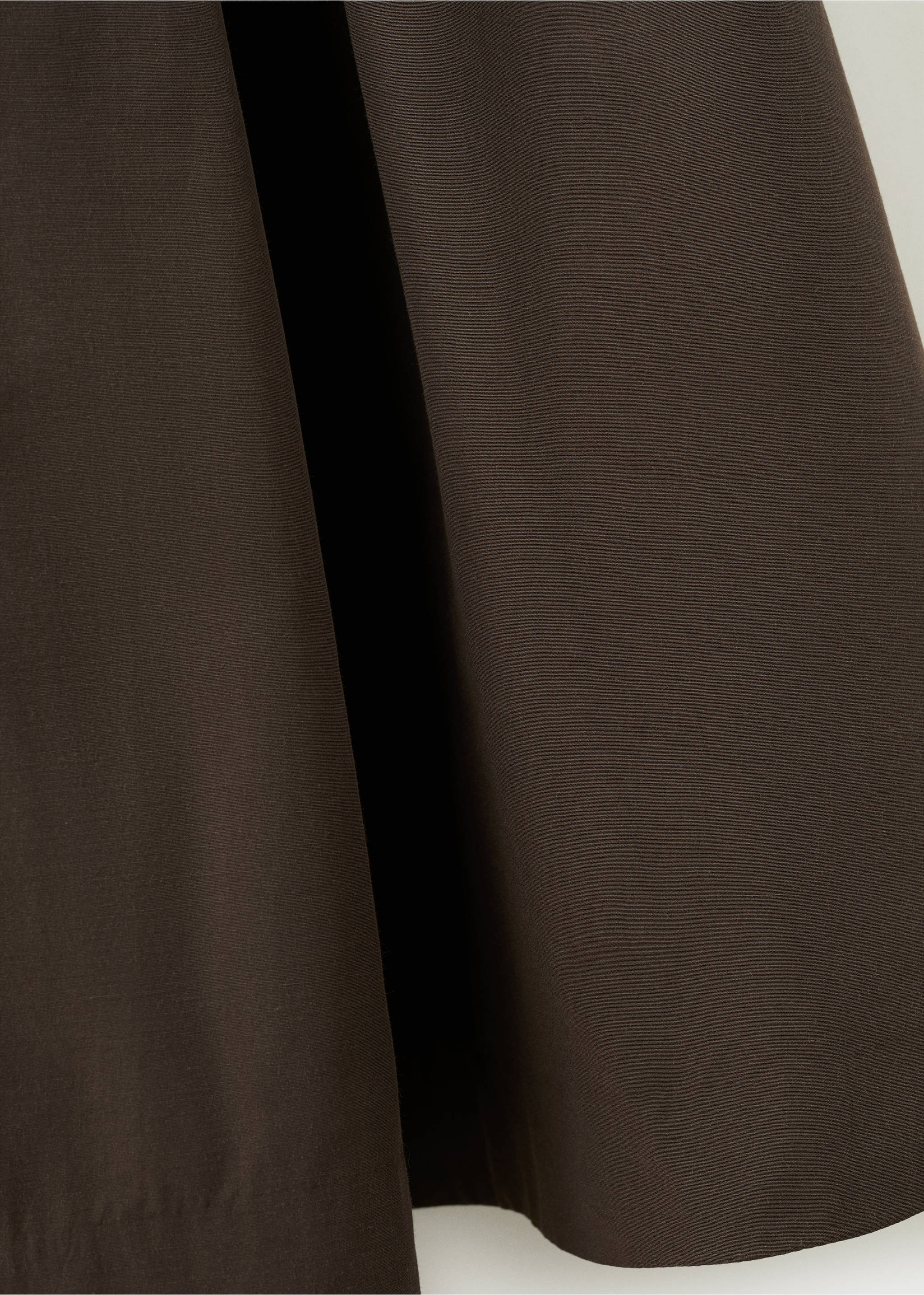 Flared midi-skirt - Details of the article 8, Chocolate. Ref: 27098646-00.