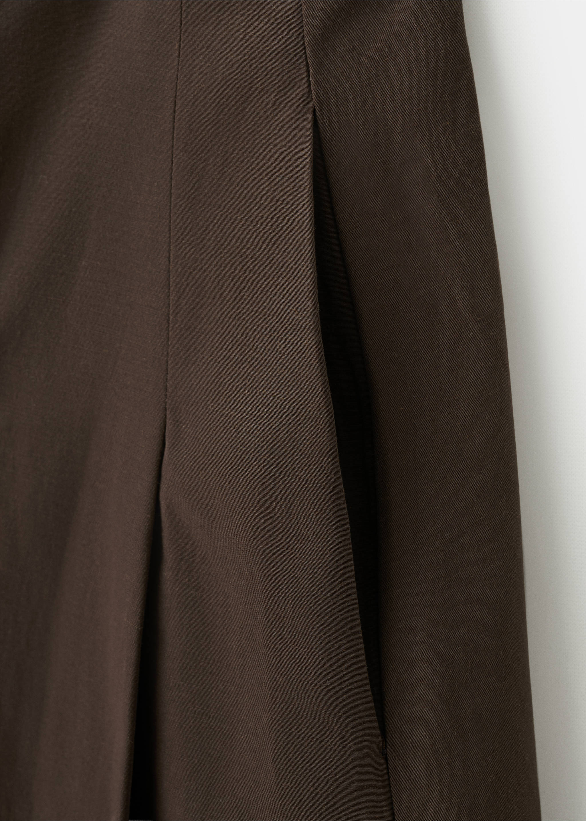 Flared midi-skirt - Details of the article 0, Chocolate. Ref: 27098646-00.