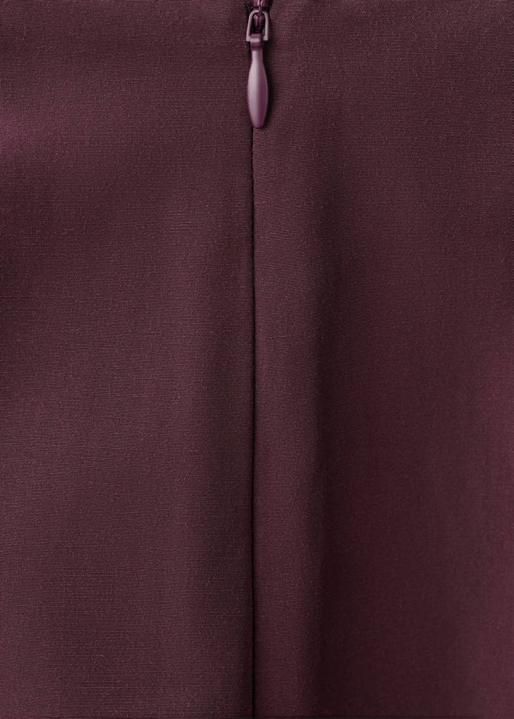 Flared midi-skirt — Maroon