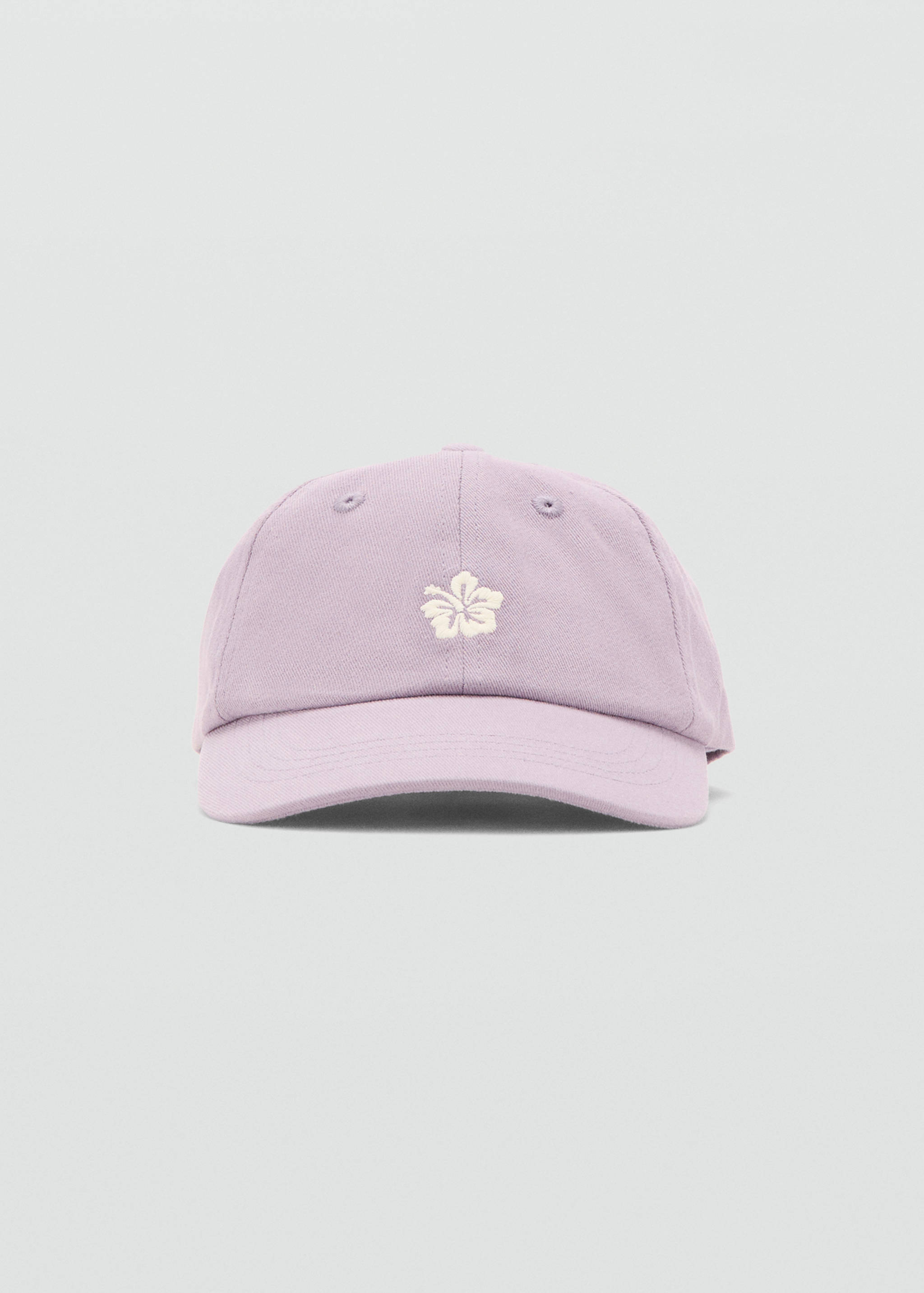 Embroidered flower cap - Medium plane