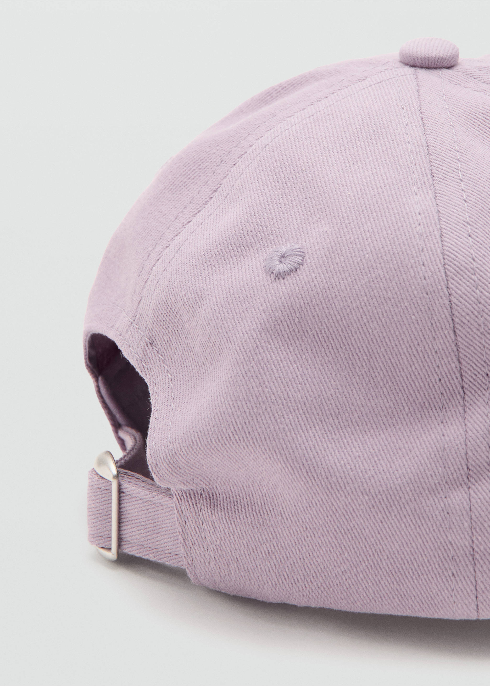 Embroidered flower cap - Details of the article 1, Lilac. Ref: 27098647-00.