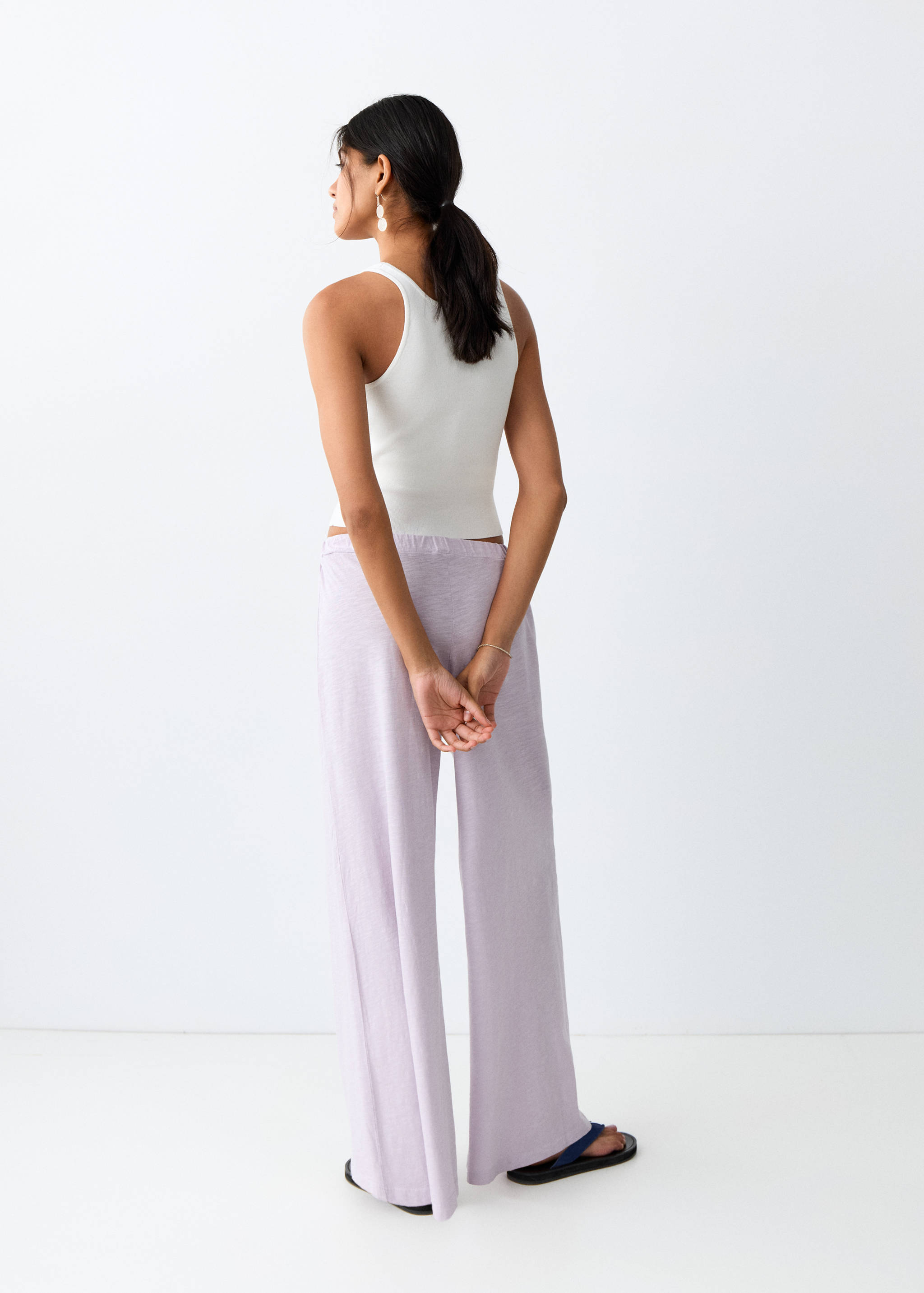 Прямые брюки 100% хлопок - Обратная сторона изделия