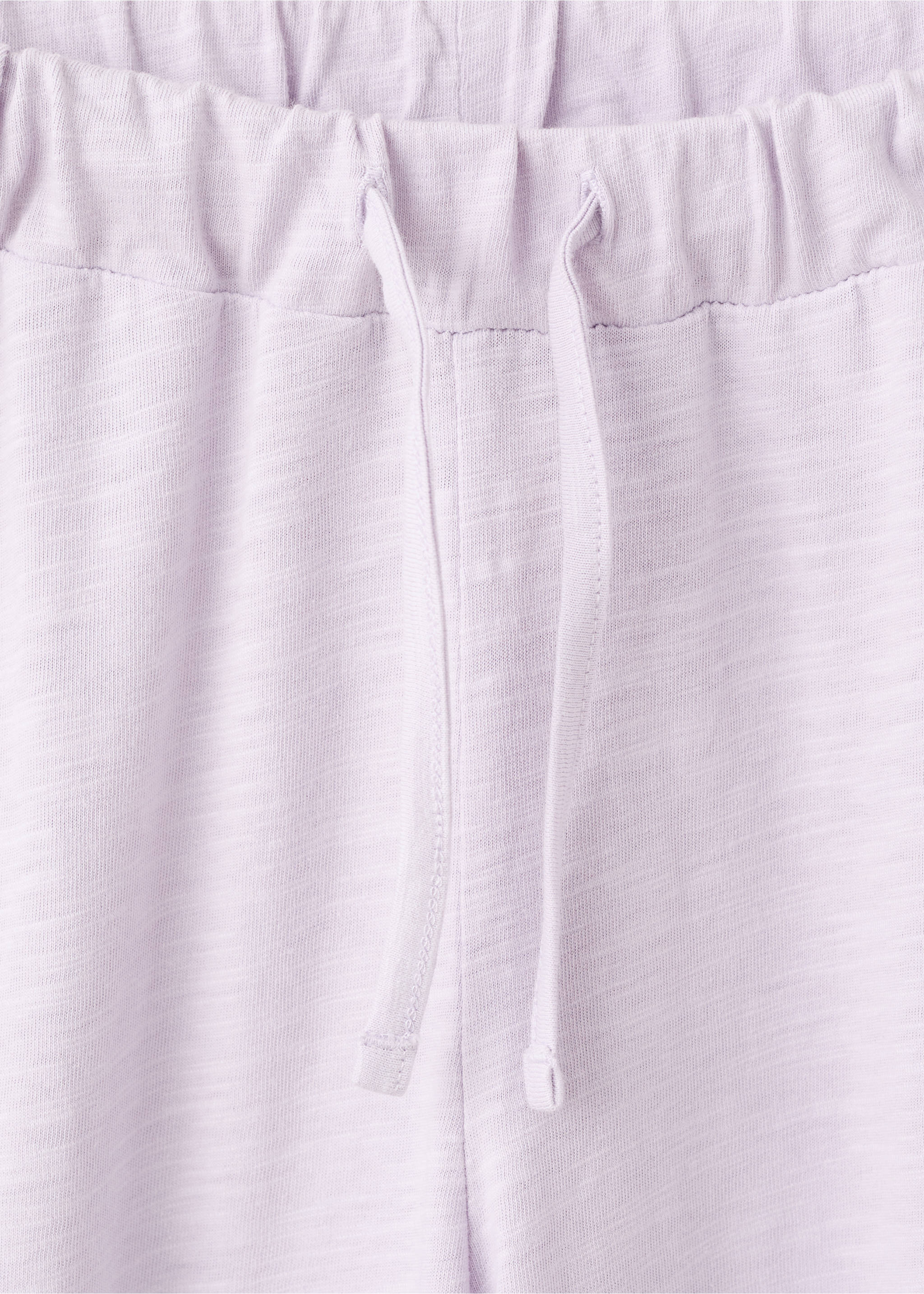 Прямые брюки 100% хлопок - Деталь изделия 8, Сиреневый. Ref: 27098649-00.