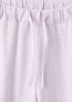 100% straight-fit cotton trousers — Lilac 4