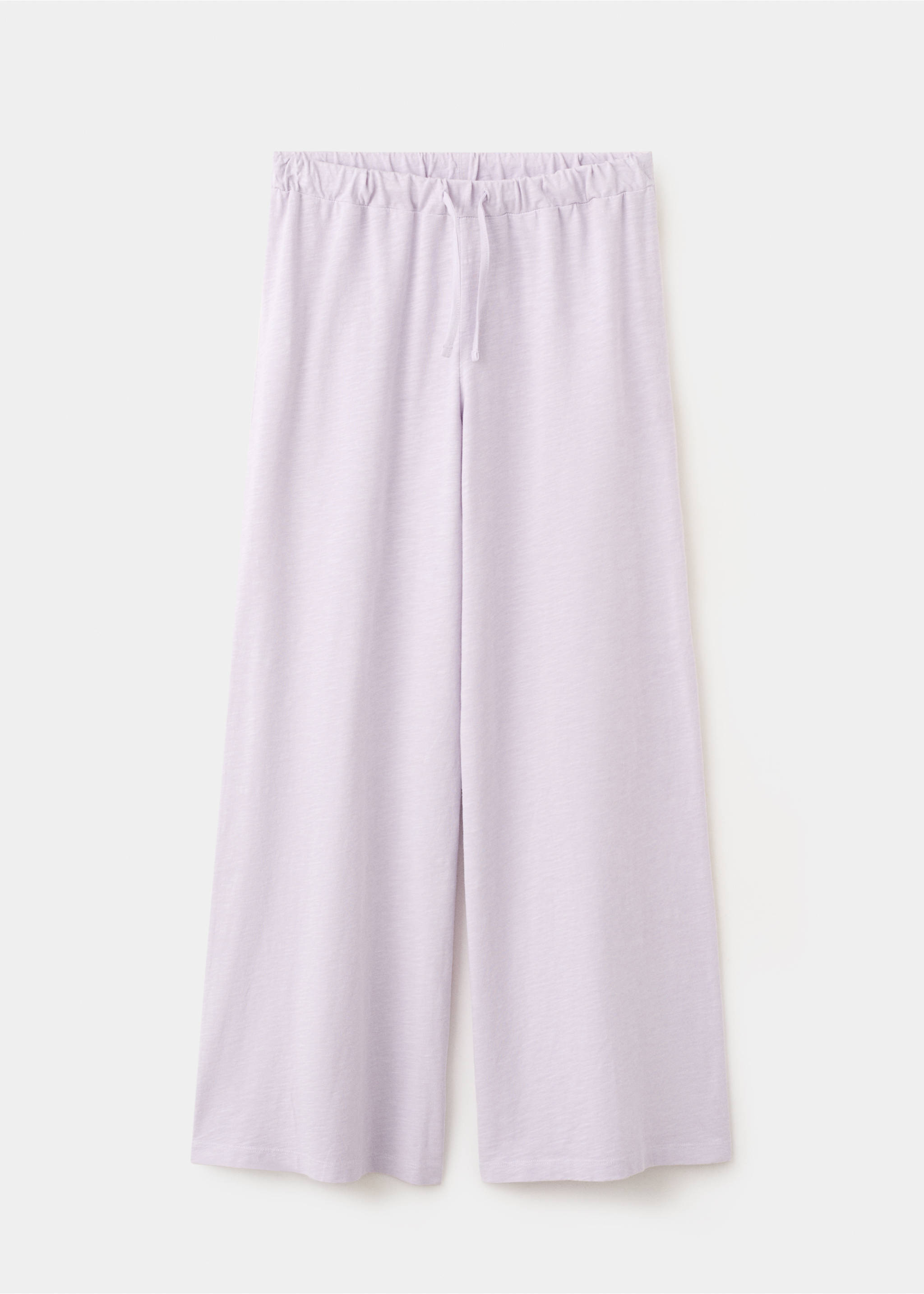 100% straight-fit cotton trousers - Article without model, Lilac. Ref: 27098649-00.
