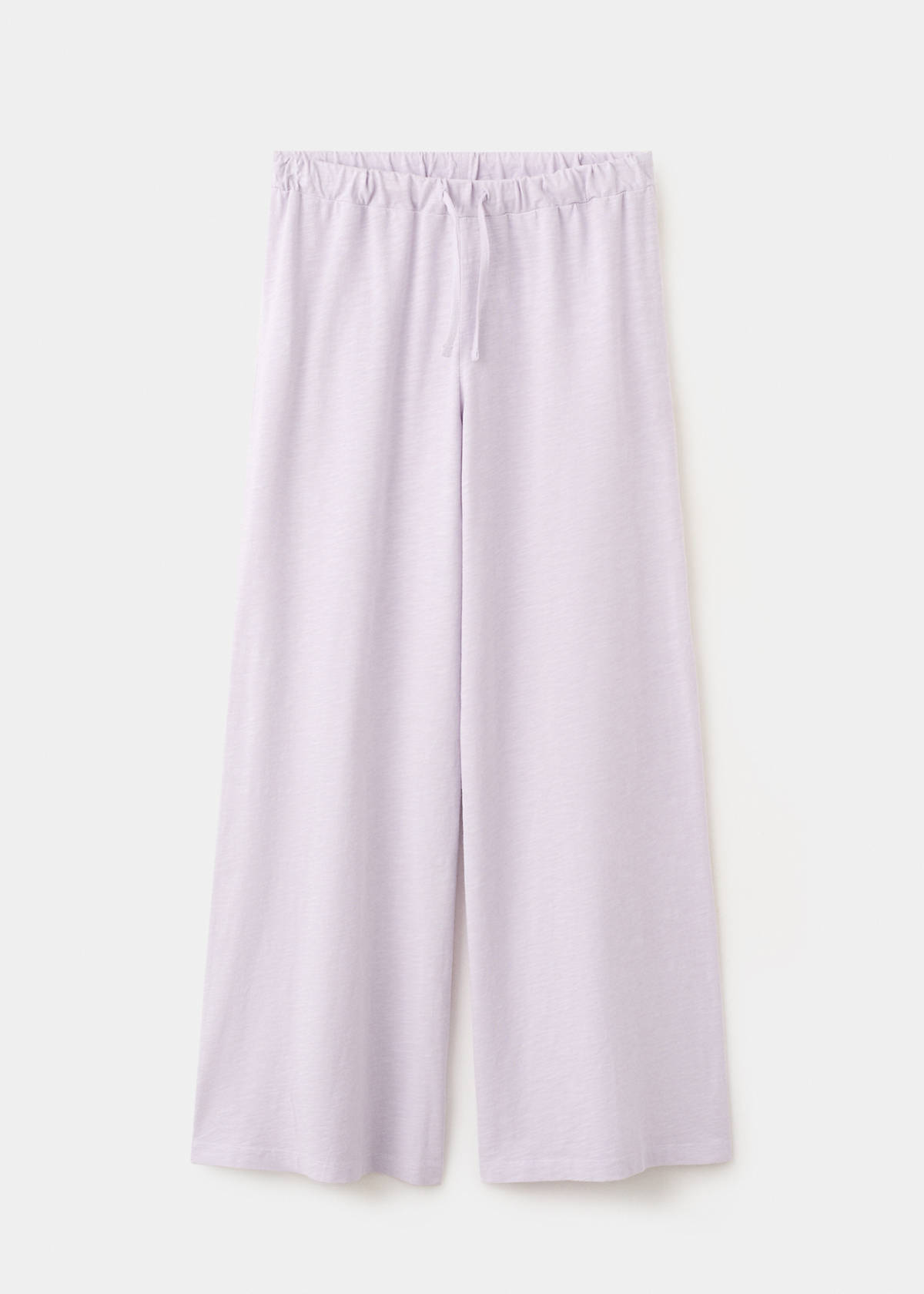 100% straight-fit cotton trousers — Lilac