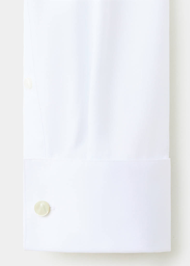 Slim fit tuxedo collar shirt — White