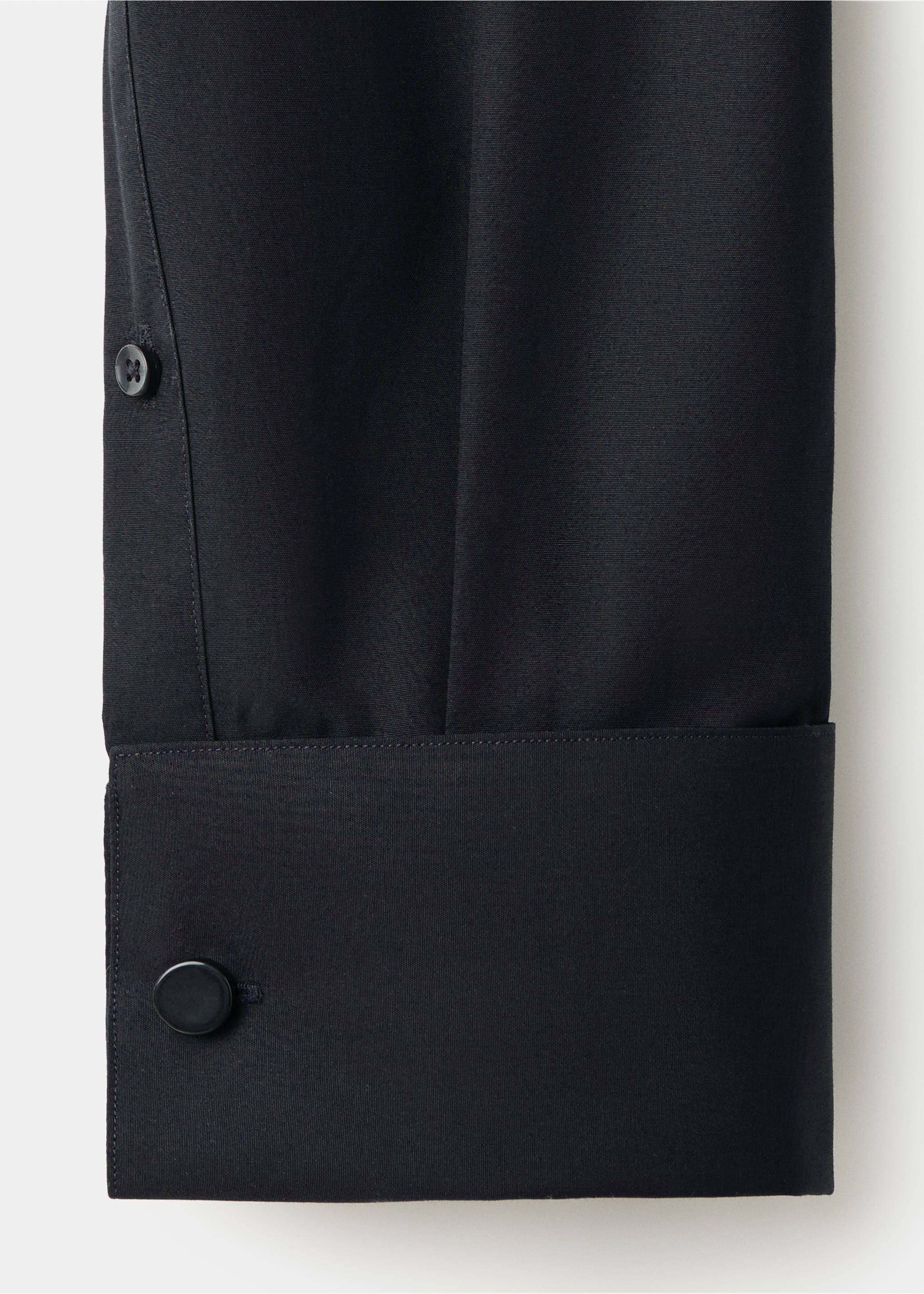 100% cotton slim-fit shirt - Details of the article 0, Black. Ref: 27098650-00.