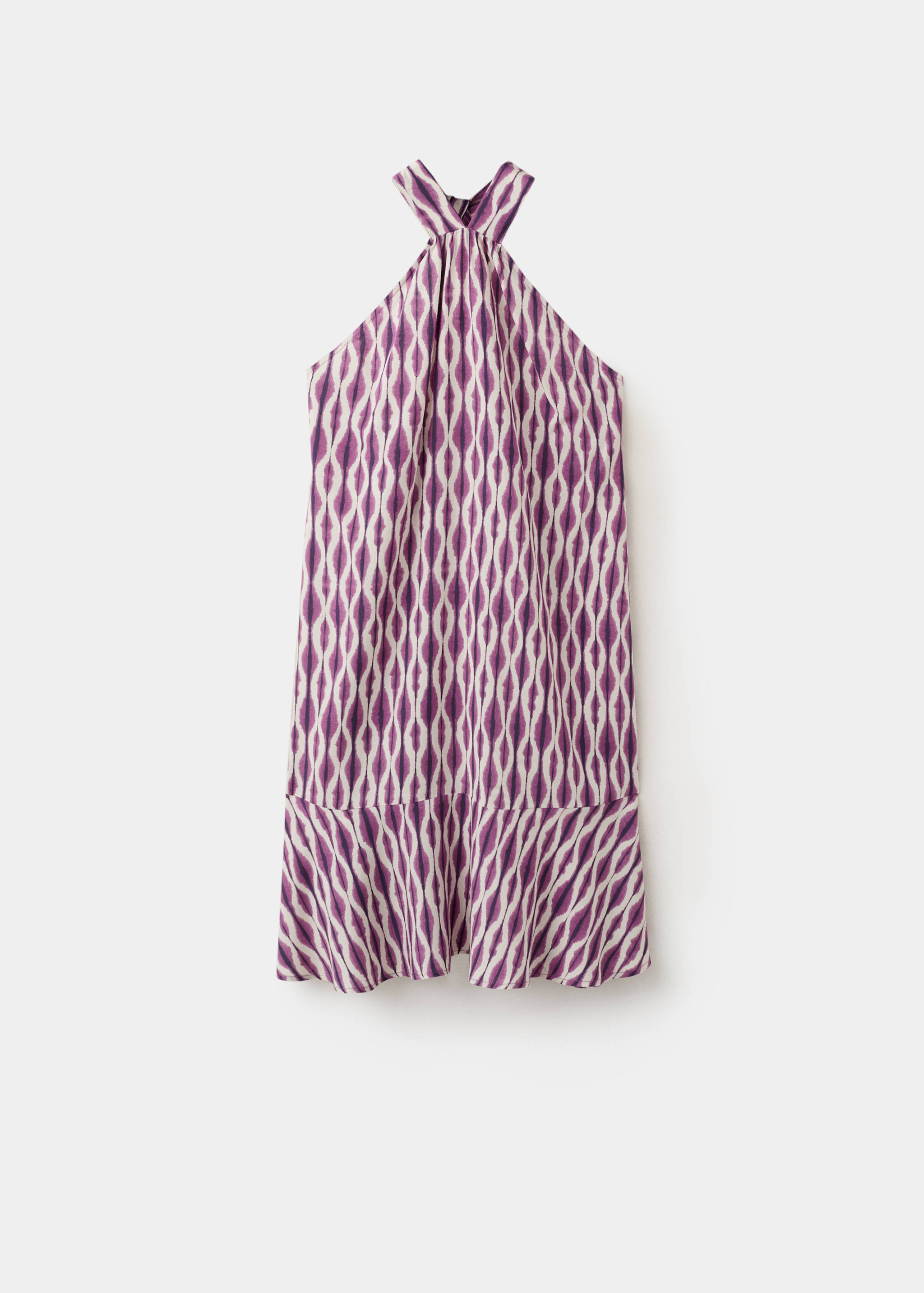 Сукня з принтом з коміром халтер - Товар без моделі