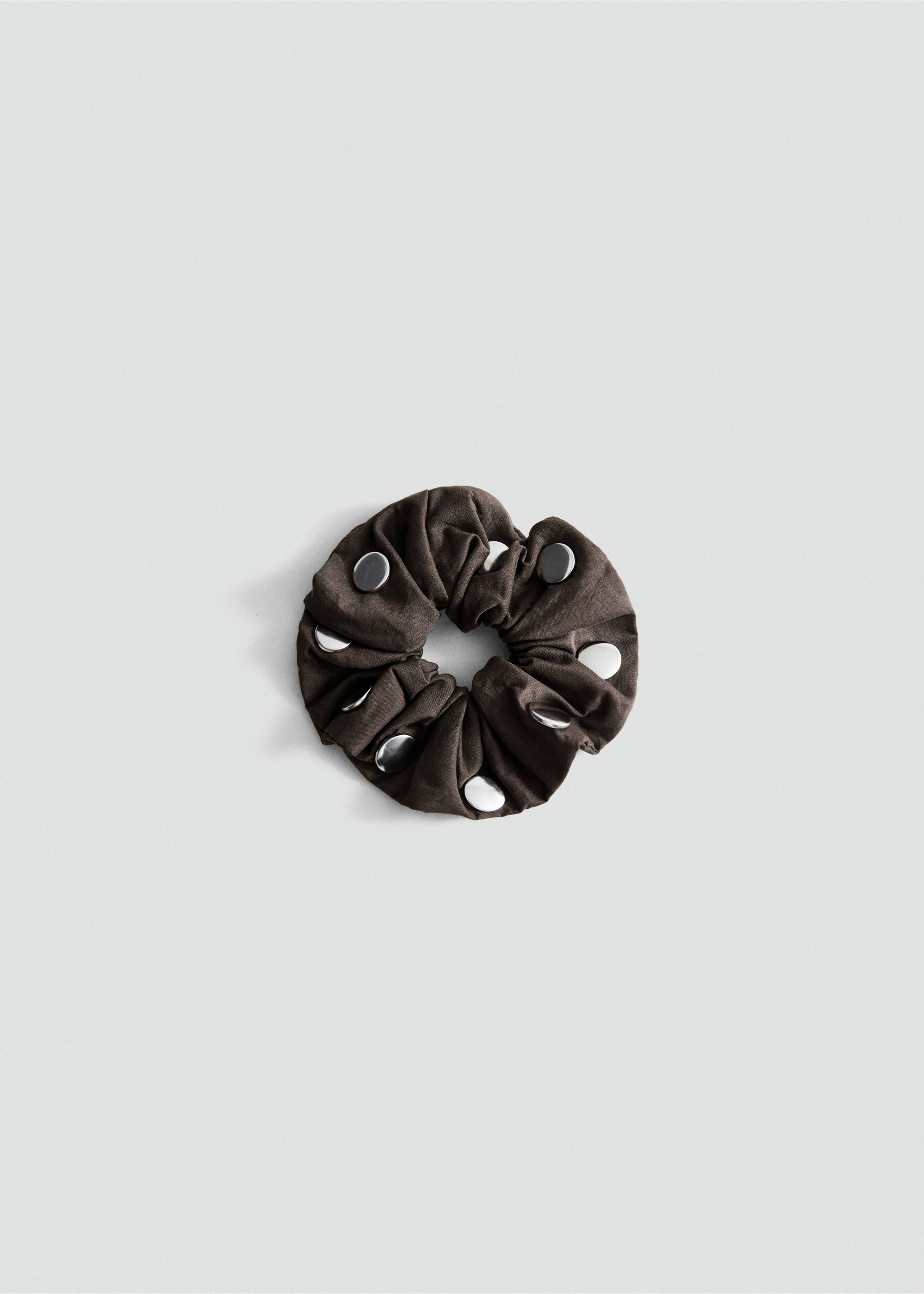 Polka-dot hair tie - Article without model, Chocolate. Ref: 27098653-00.