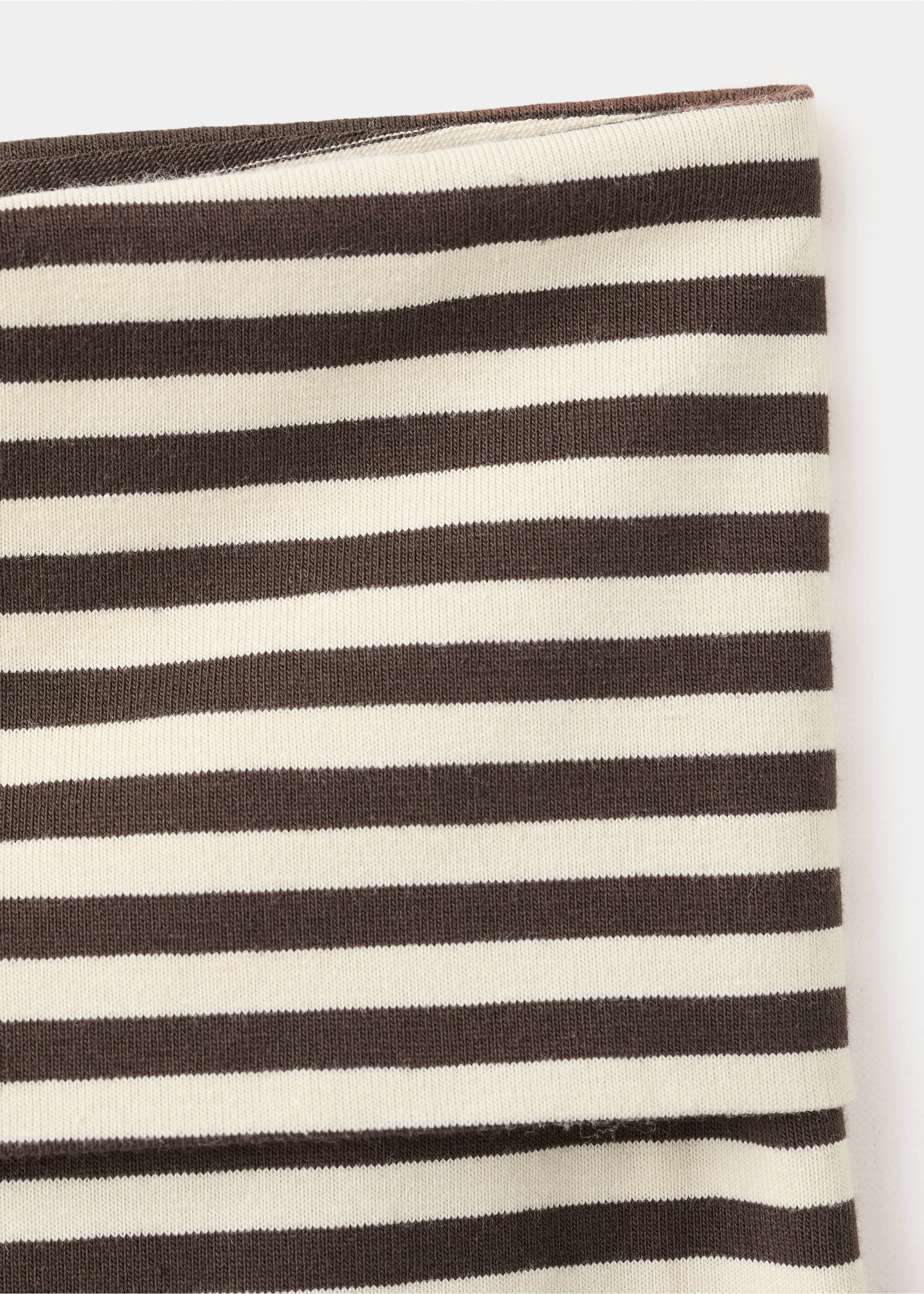 Striped cotton shorts - Details of the article 8, Brown. Ref: 27098654-00.