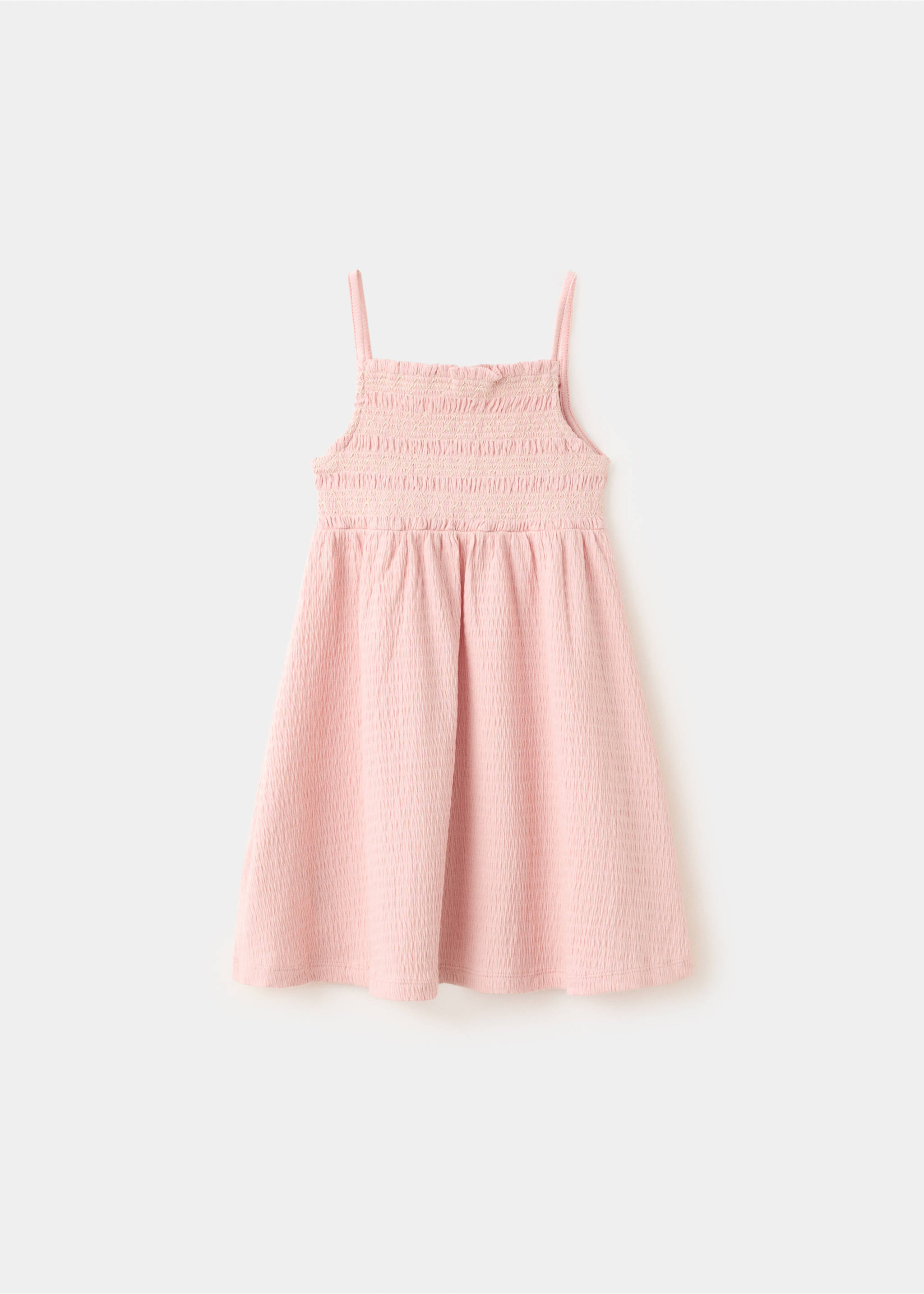 Robe texturée détails brodés - Article sans modèle, Rose. Ref: 27098656-00.