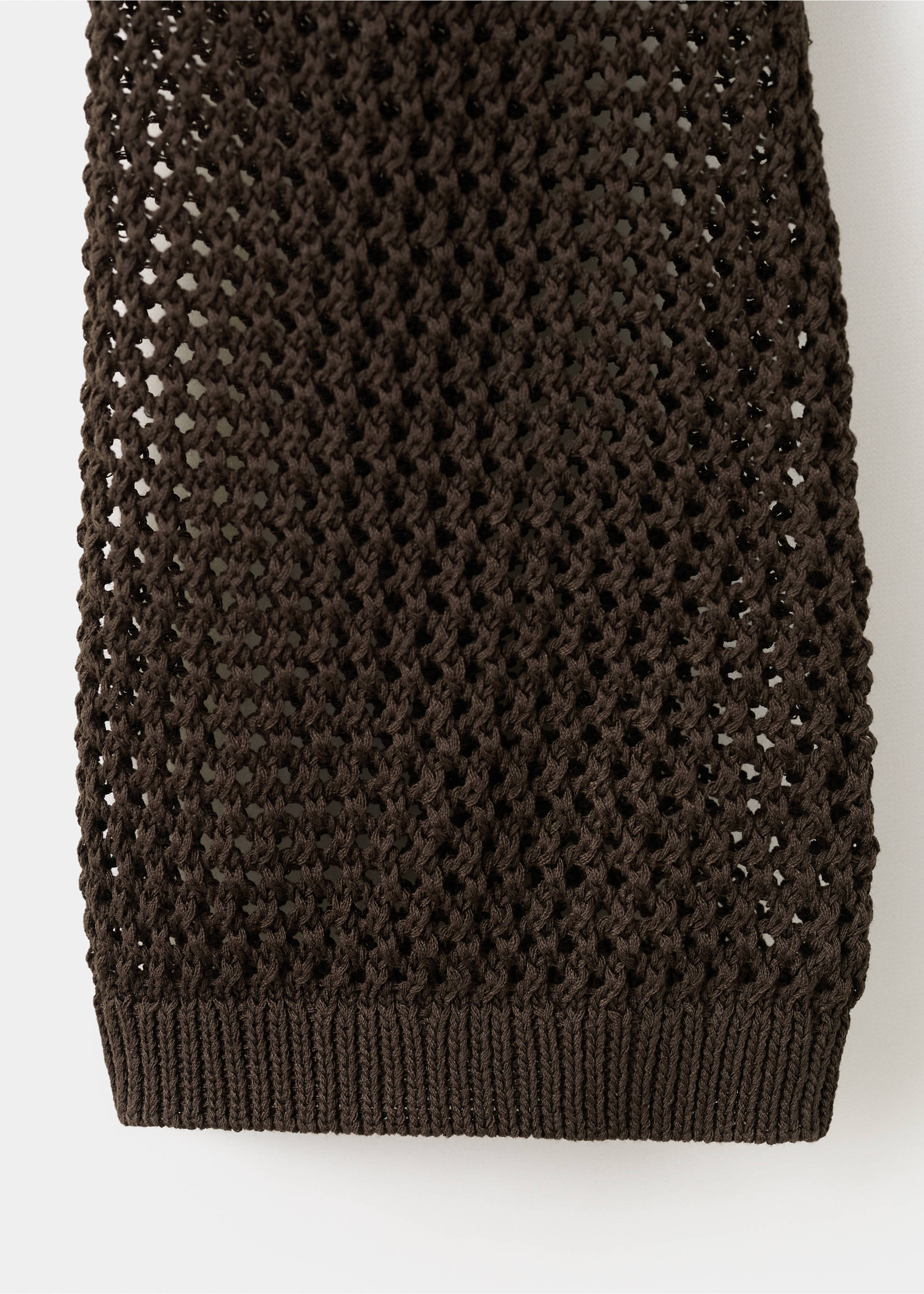 بلوفر بحياكة مخرمة - تفاصيل المنتج 0, شوكولاتة. Ref: 27098657-00.