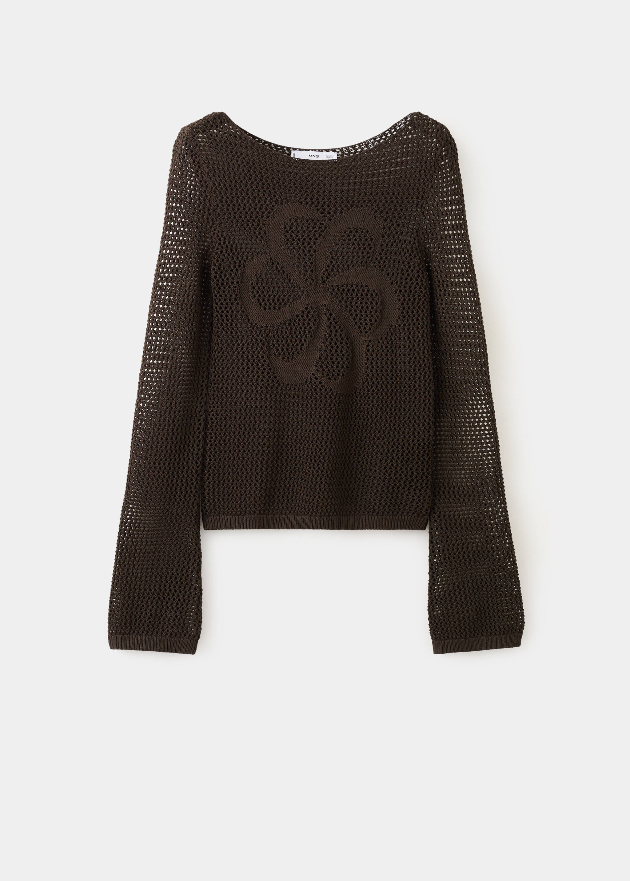 Crochet embroidered flower jumper - Article without model