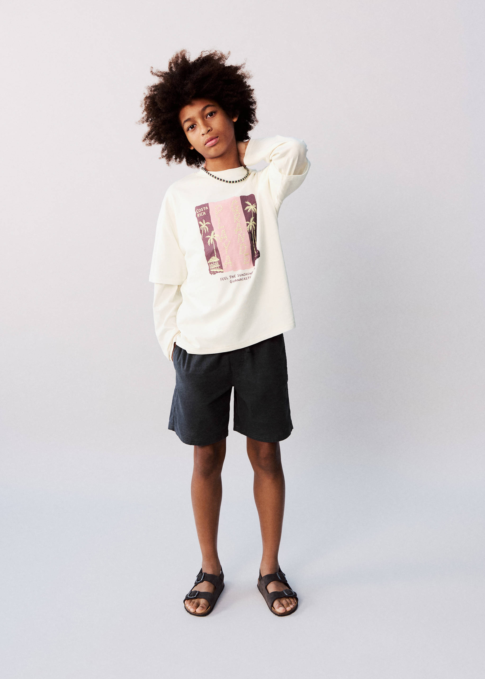 شورتات مزيج قطن وكتان - رؤية عامة