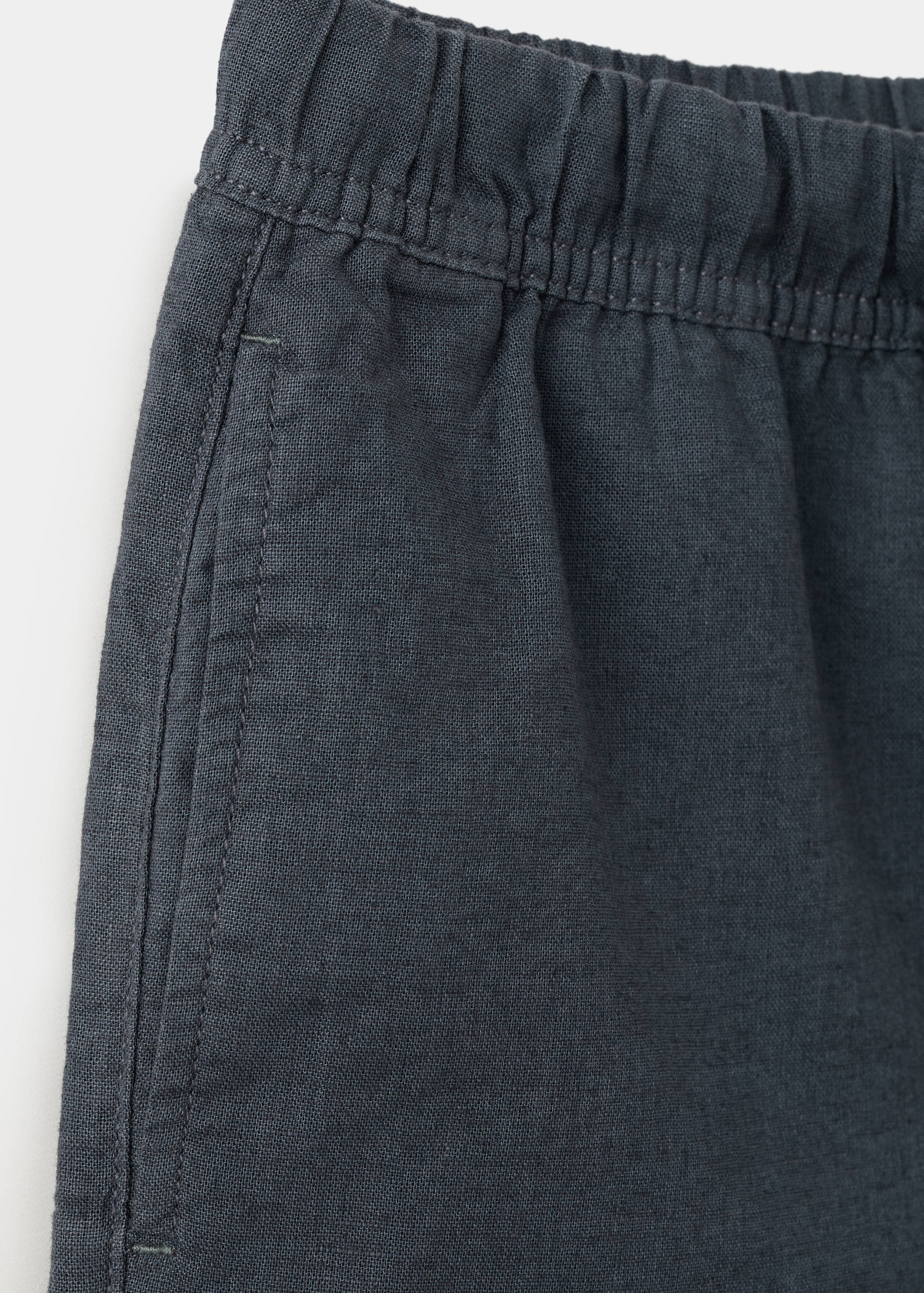 Cotton-linen blend bermuda shorts - Details of the article 0