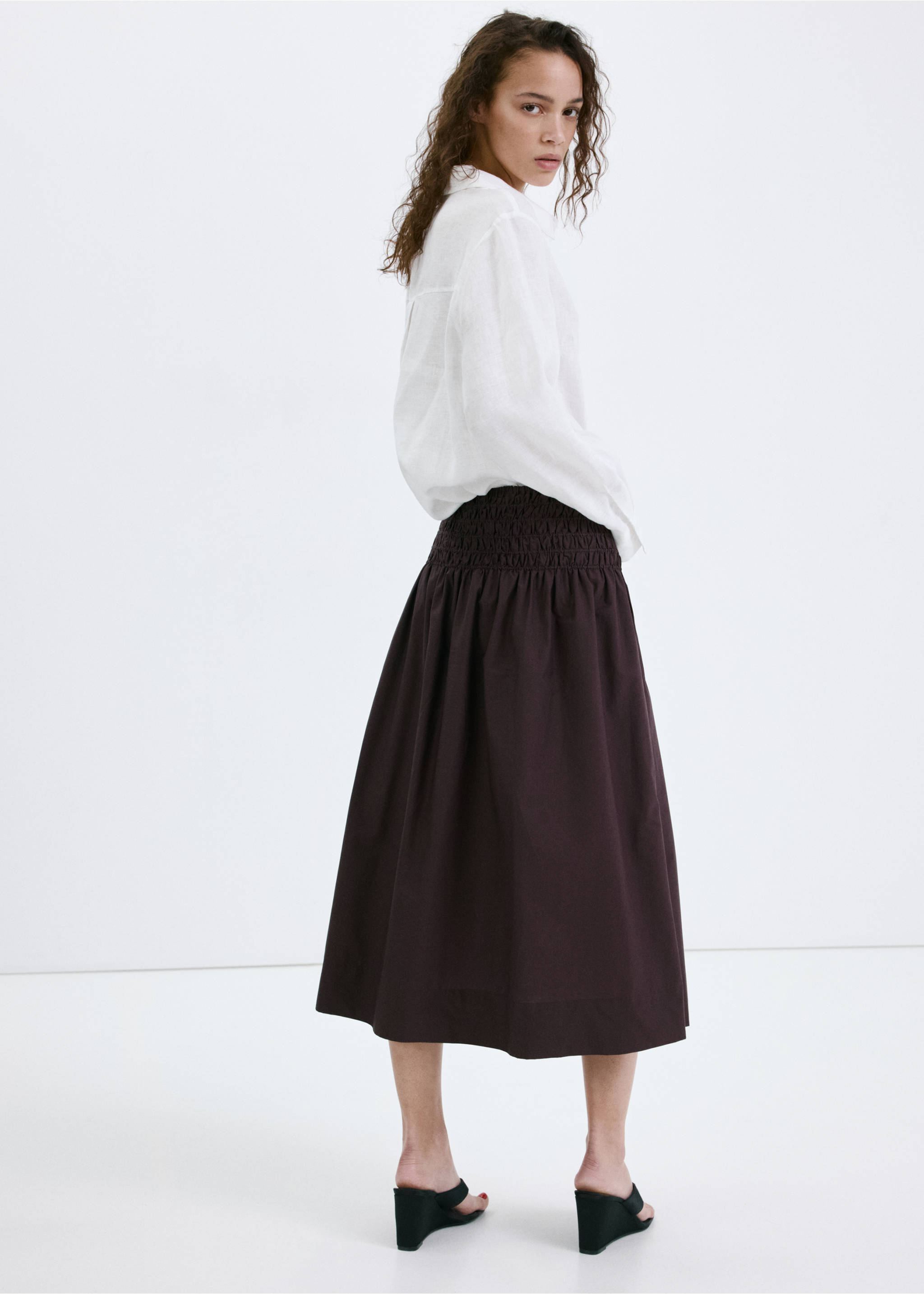 Faldilla cotó evasé - Revers de l'article, Xocolata. Ref: 27098661-00.