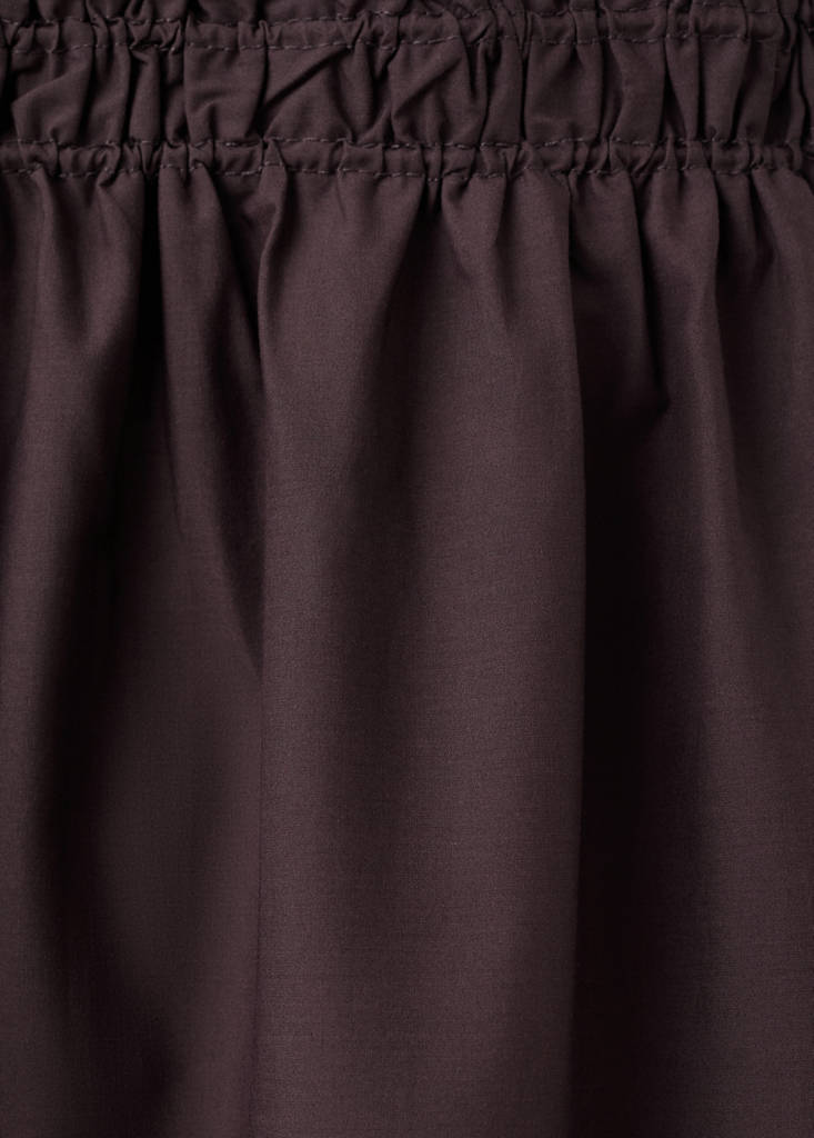 Lyocell smocked skirt — Chocolate