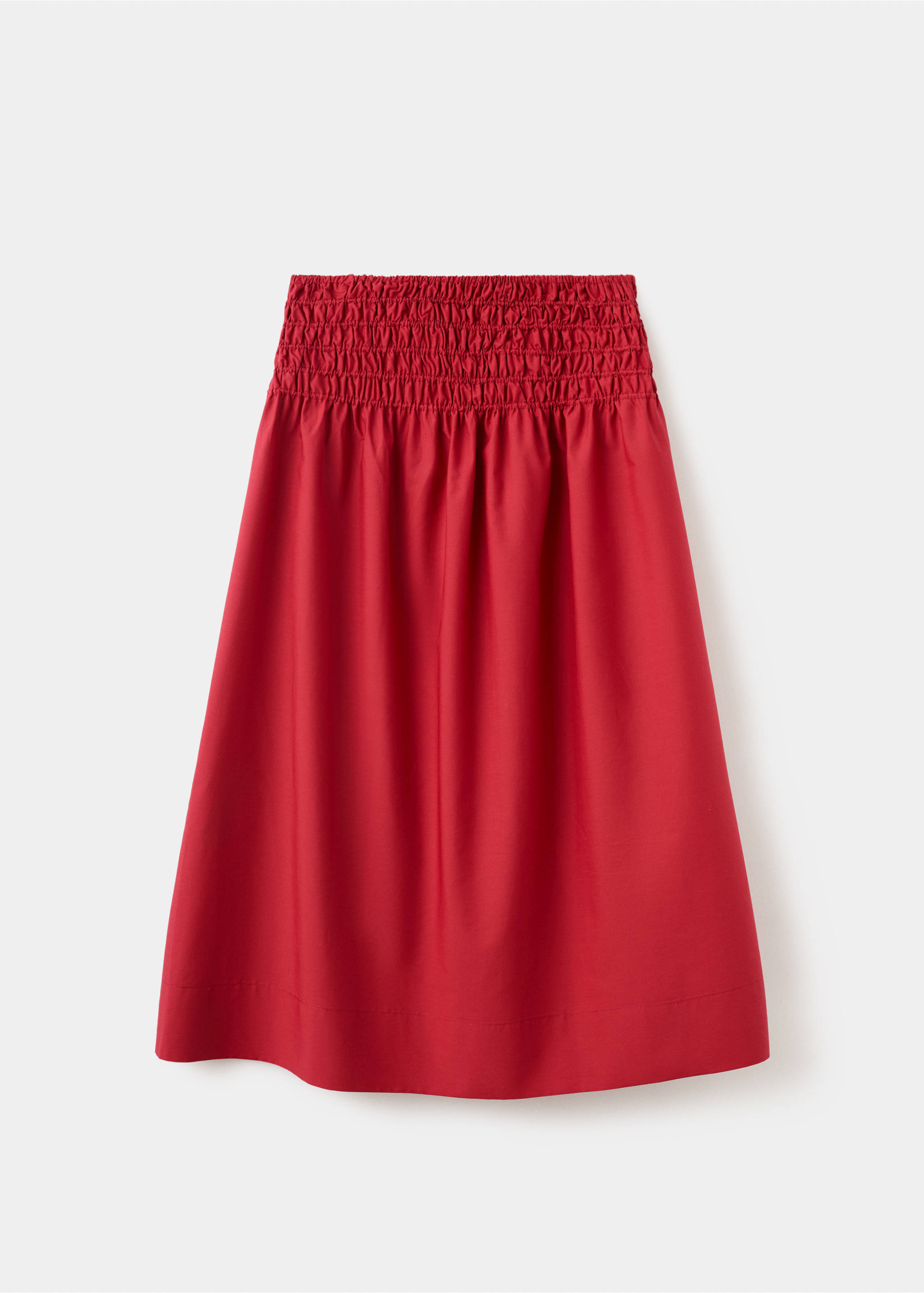 Lyocell skirt with ruched waist - Article without model, Red. Ref: 27098661-00.