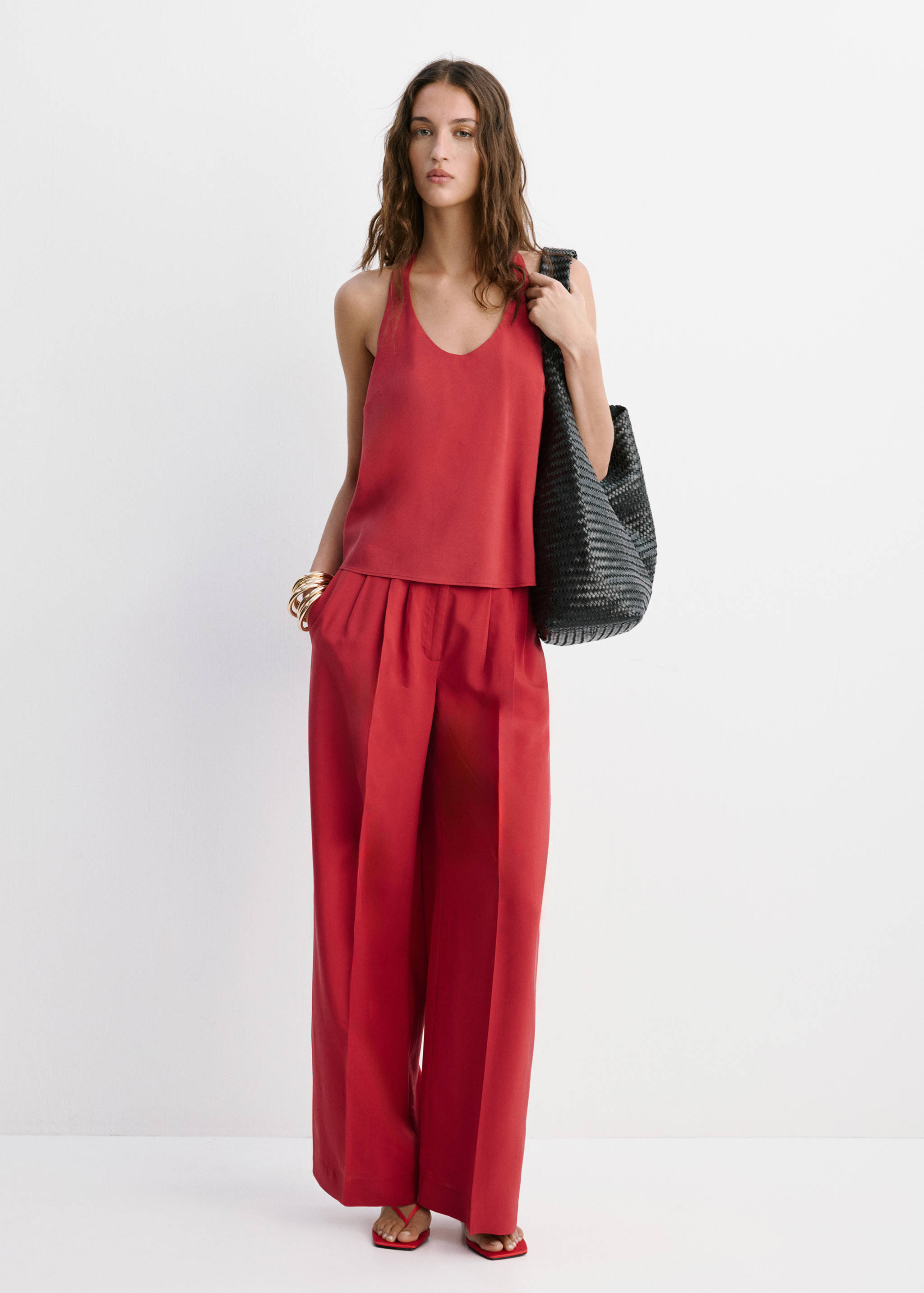 Straight lyocell trousers - General plane