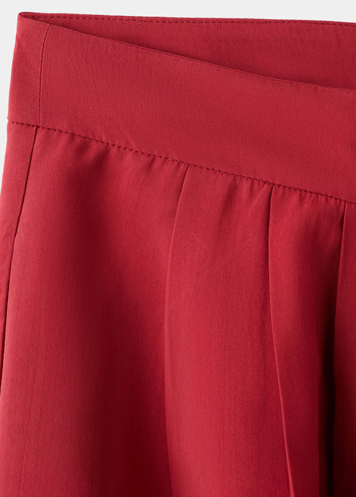 Straight lyocell trousers — Red