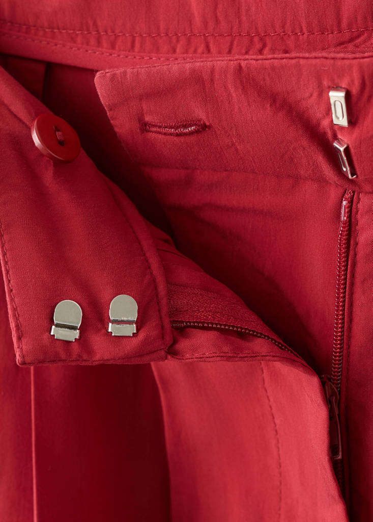 Straight lyocell trousers — Red