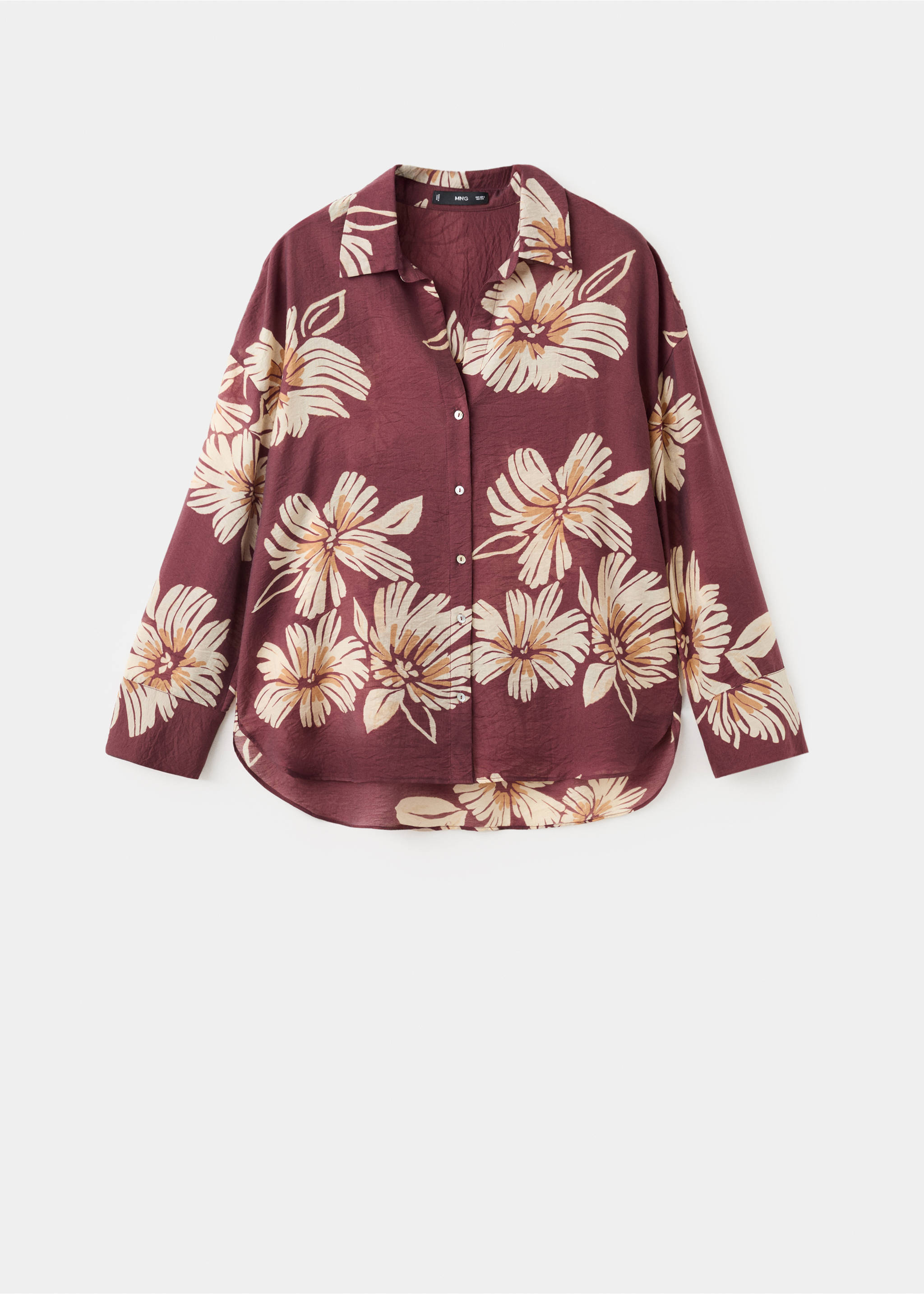 Chemise imprimée Lyocell - Article sans modèle, Bordeaux. Ref: 27099054-00.