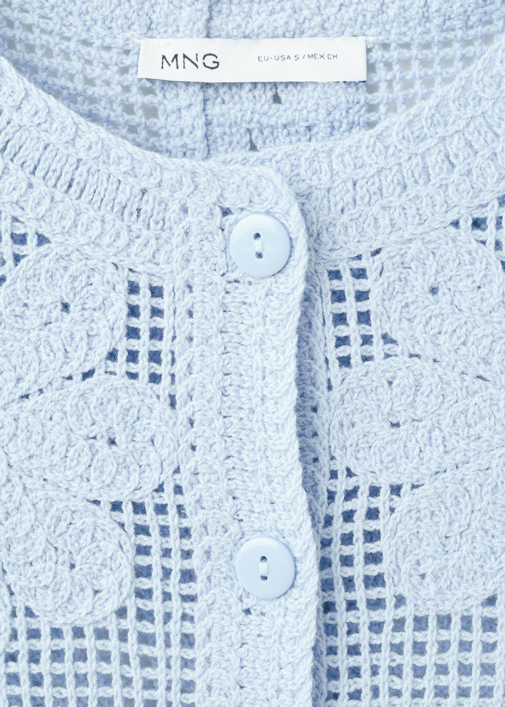 Embroidered openwork knit gilet - Details of the article 8