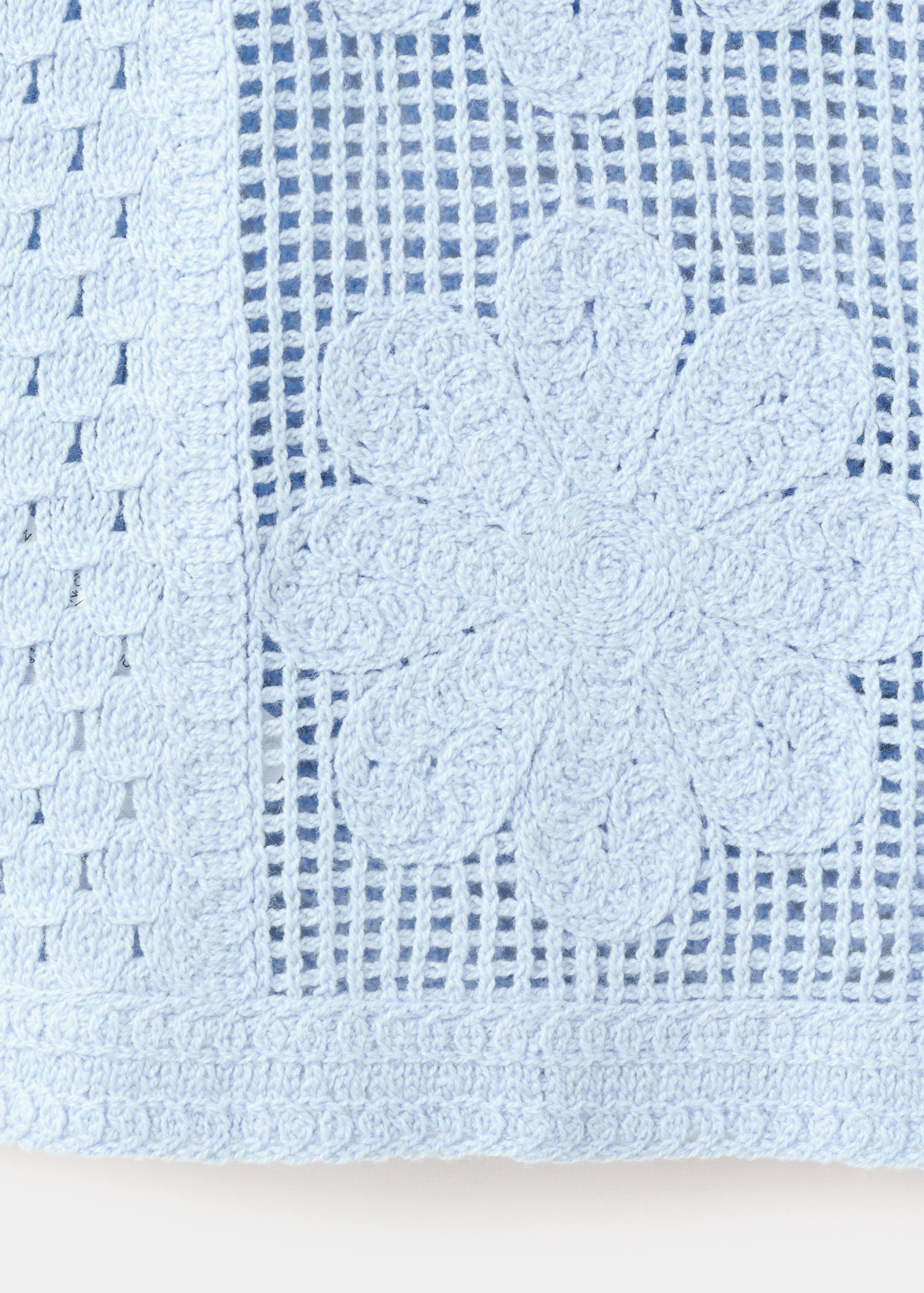 Embroidered openwork knit gilet - Details of the article 0