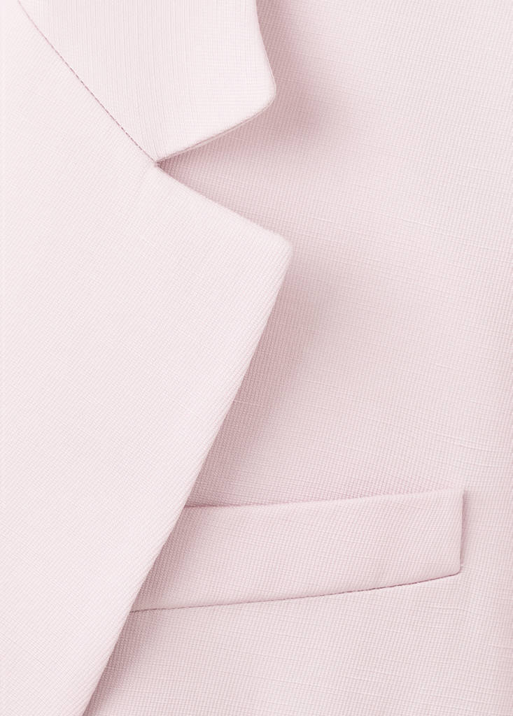 Linen-blend double-breasted suit jacket — Light/Pastel Purple
