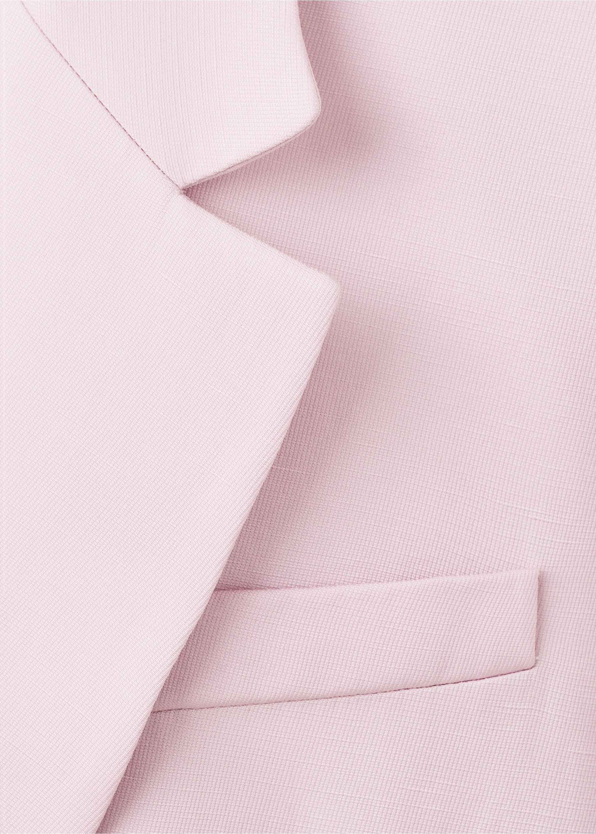 Linen-blend double-breasted suit jacket - Details of the article 8, Light/Pastel Purple. Ref: 27099058-00.