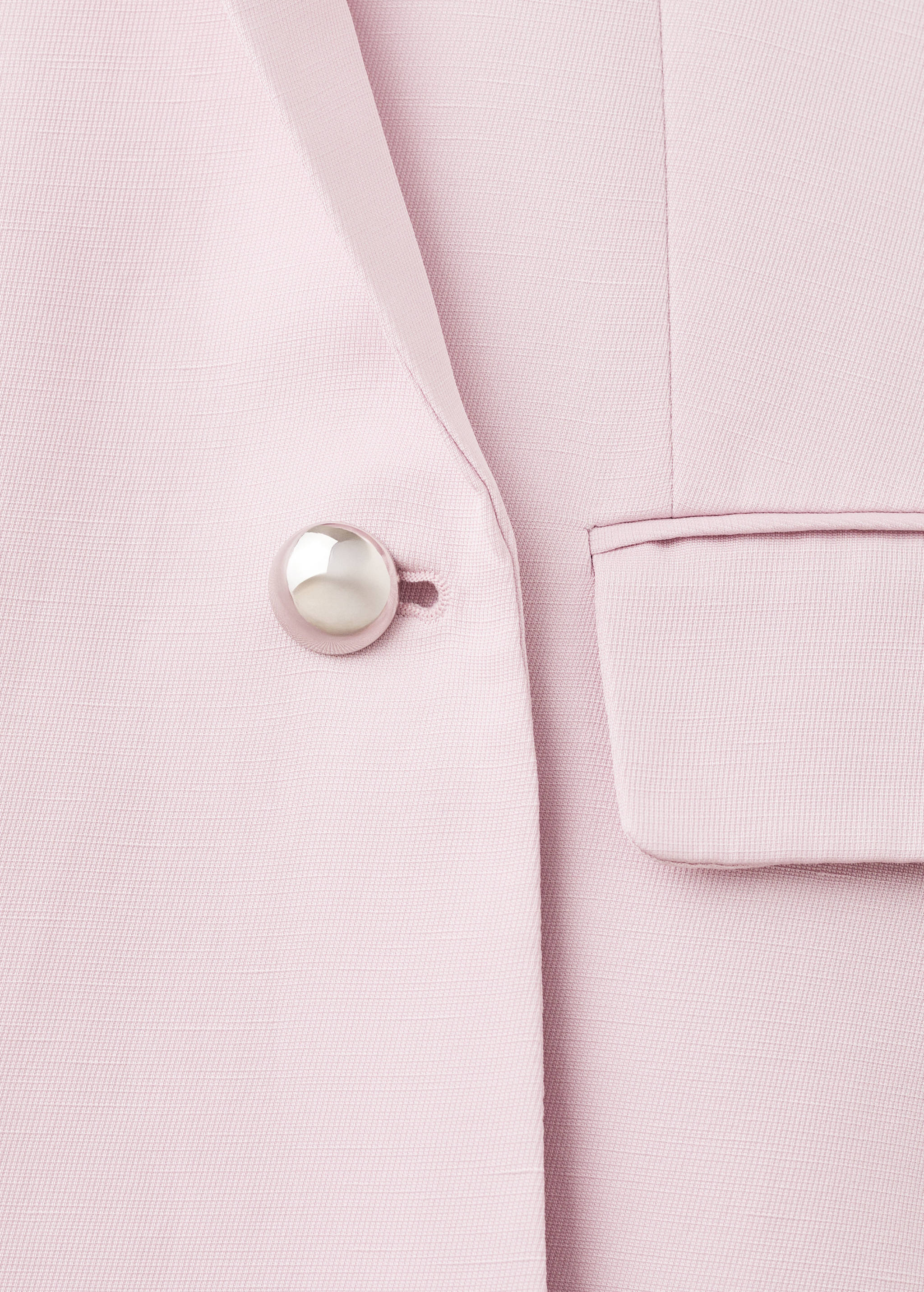 Linen-blend double-breasted suit jacket - Details of the article 0