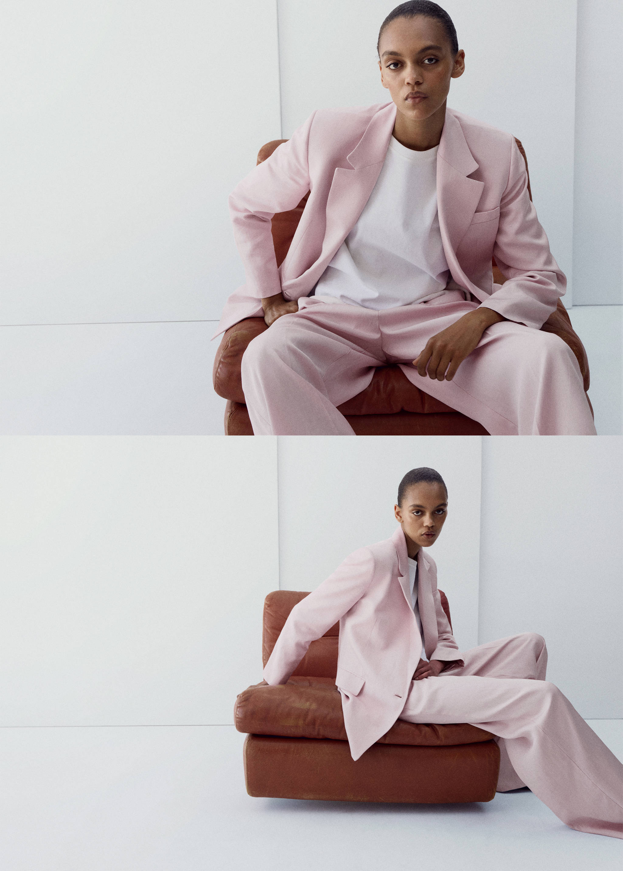 Linen-blend double-breasted suit jacket - Details of the article 4