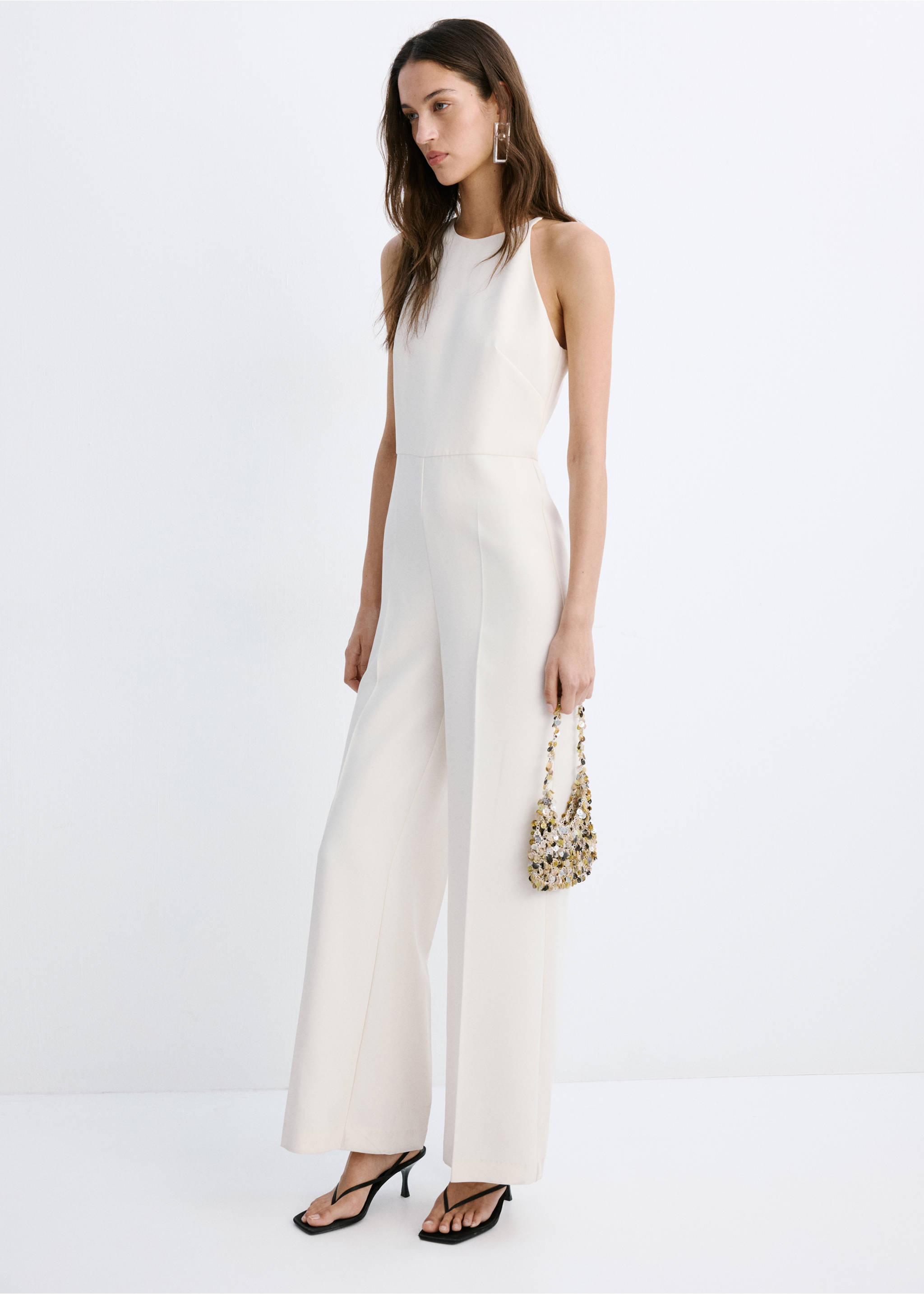 Mono halter espalda abierta - Plano general, Crudo. Ref: 27099059-00.