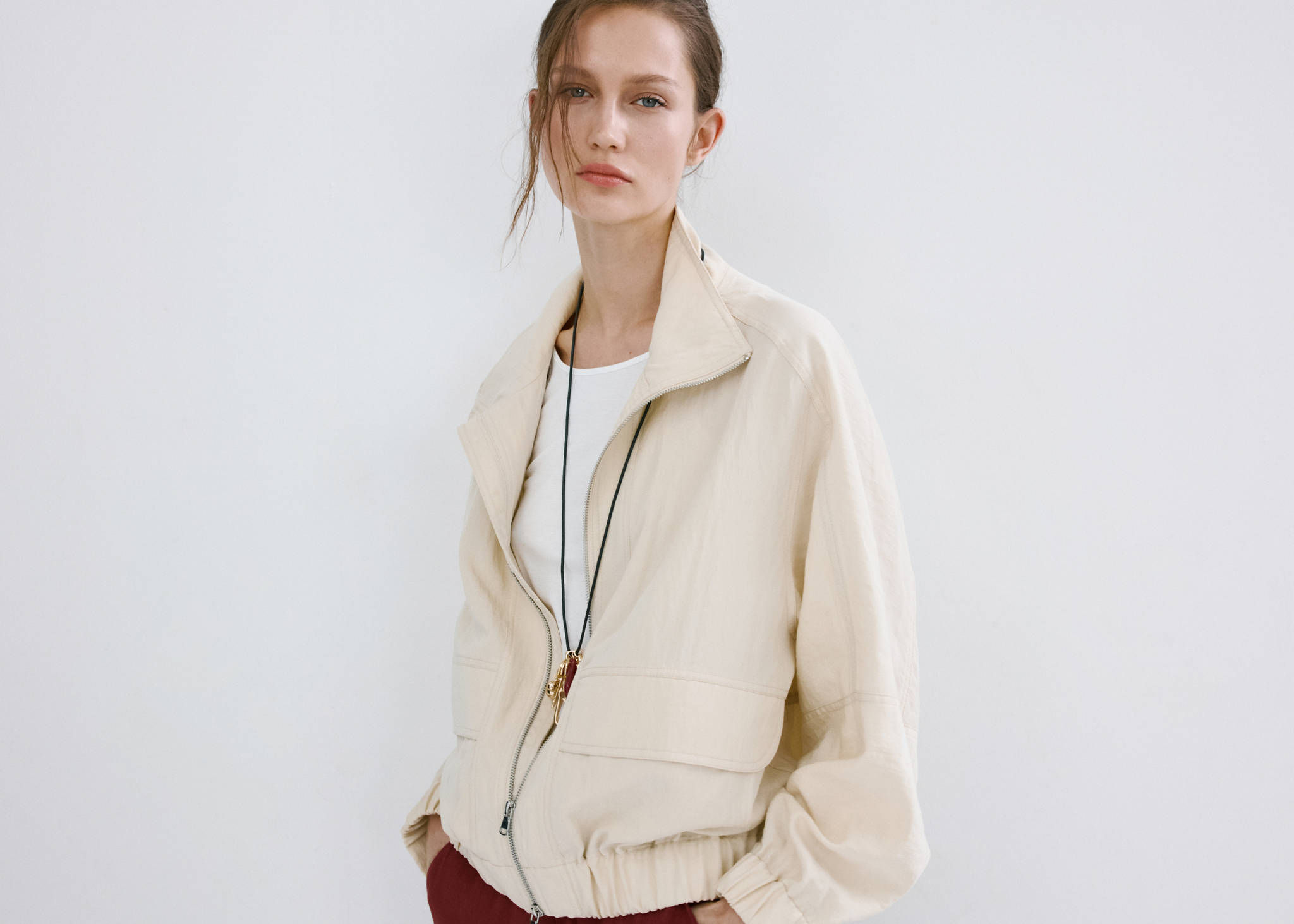 Chaqueta bomber lyocell - Plano panorámico