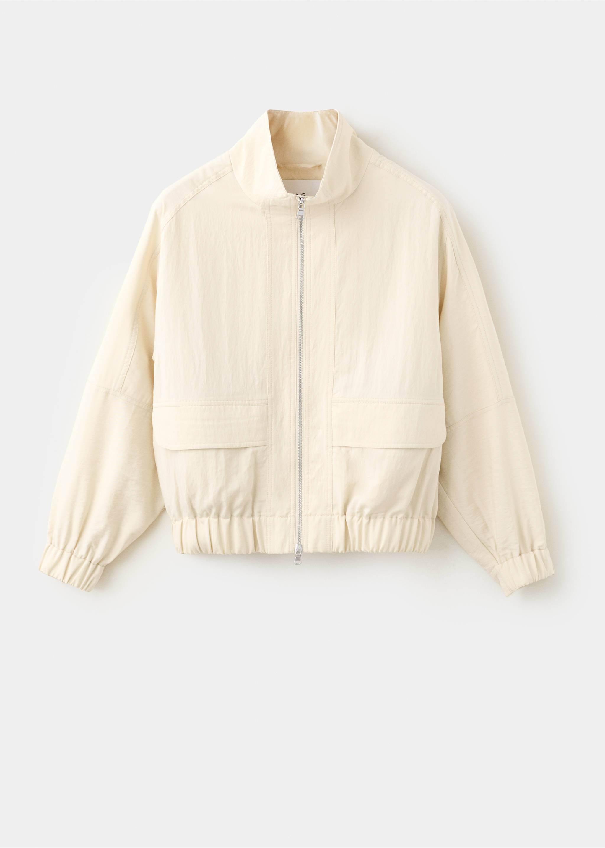 Lyocell bomber jacket - Article without model, Light/Pastel Grey. Ref: 27099060-00.