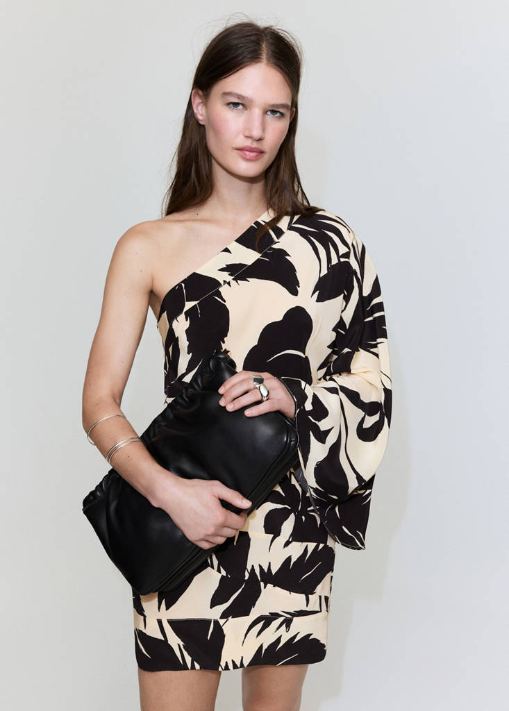 Printed asymmetrical dress