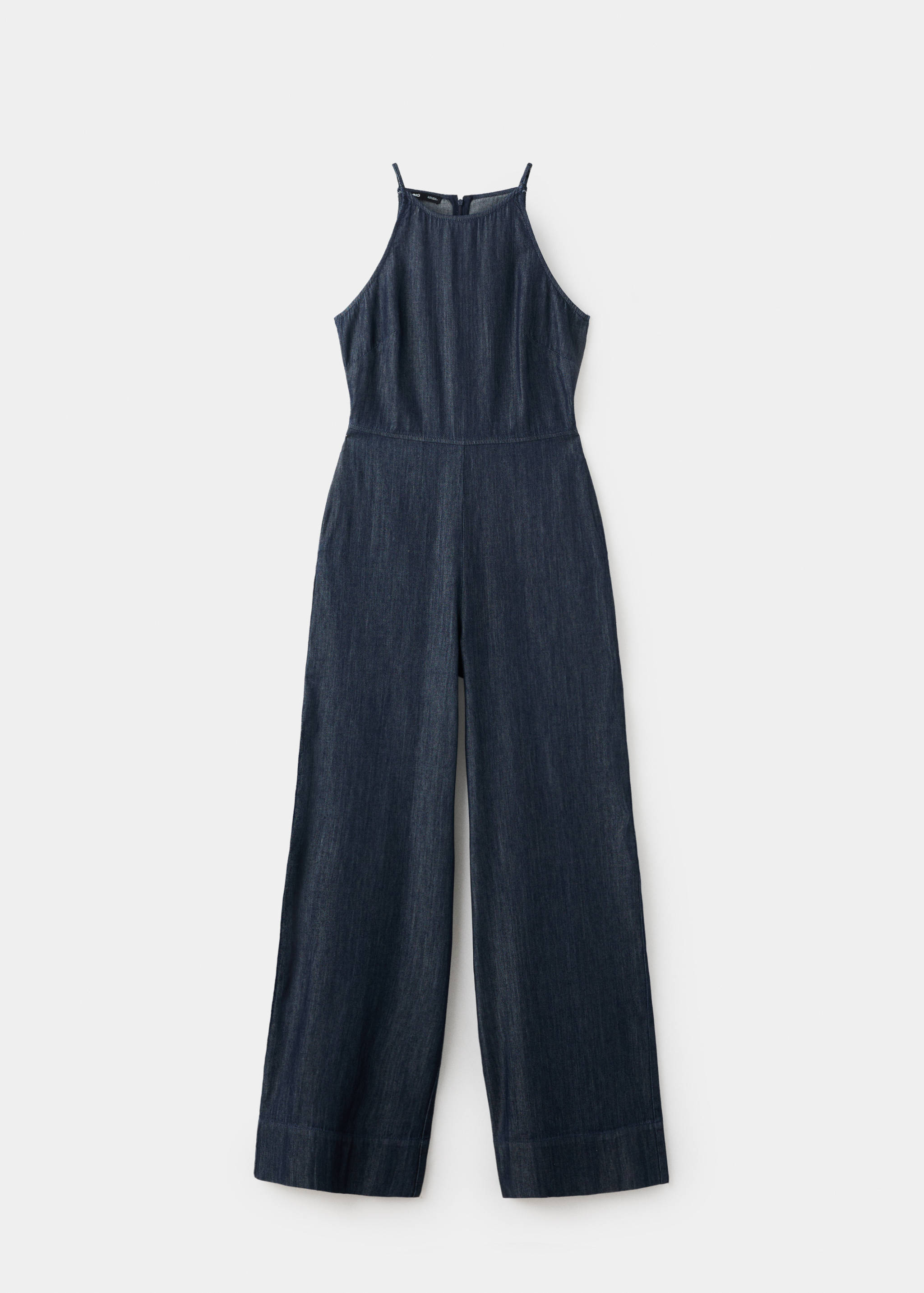 Denim halter-neck jumpsuit - Article without model