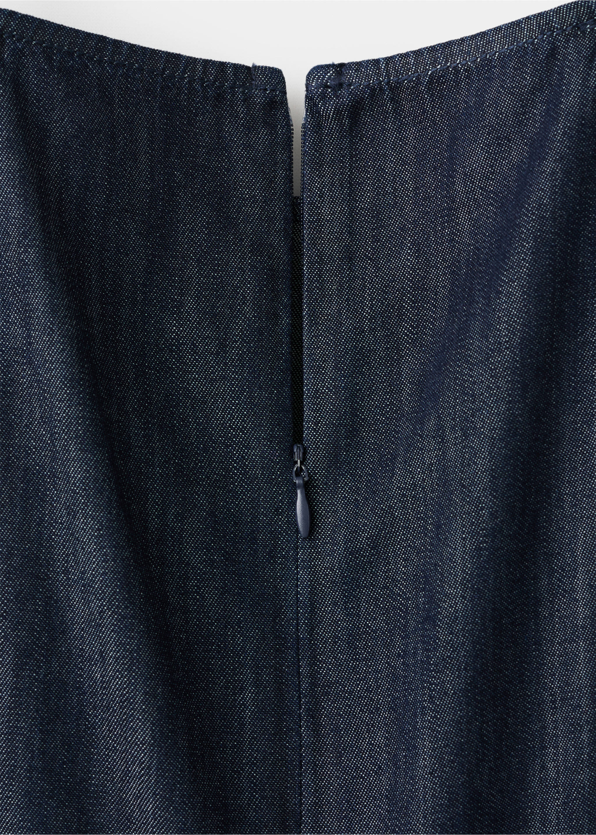Denim halter-neck jumpsuit - Details of the article 0, Open Blue. Ref: 27099062-00.