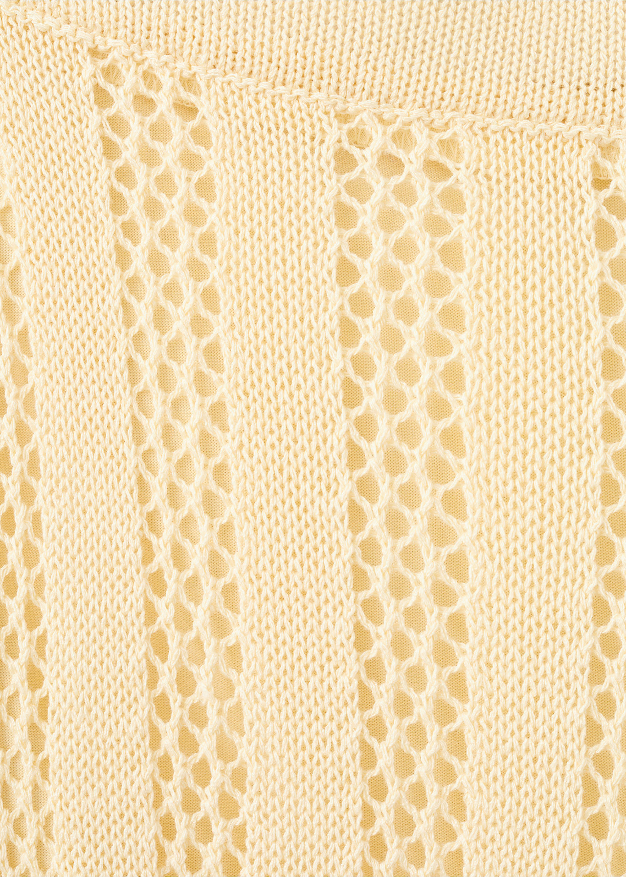 Pantalon maille wideleg - Détail de l'article 0, Jaune pastel. Ref: 27099065-00.