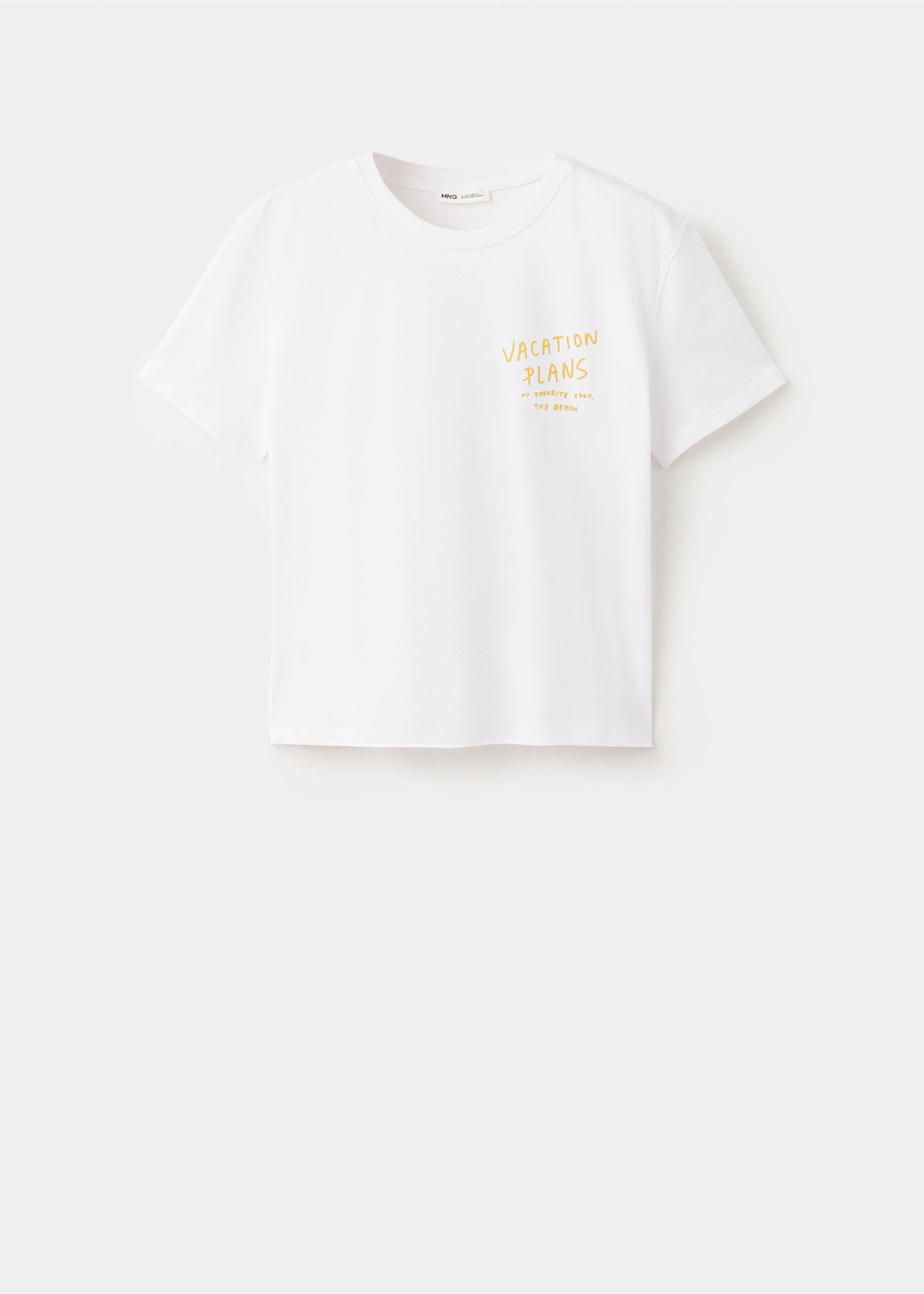 Printed flower T-shirt - Article without model, Off White. Ref: 27099208-00.
