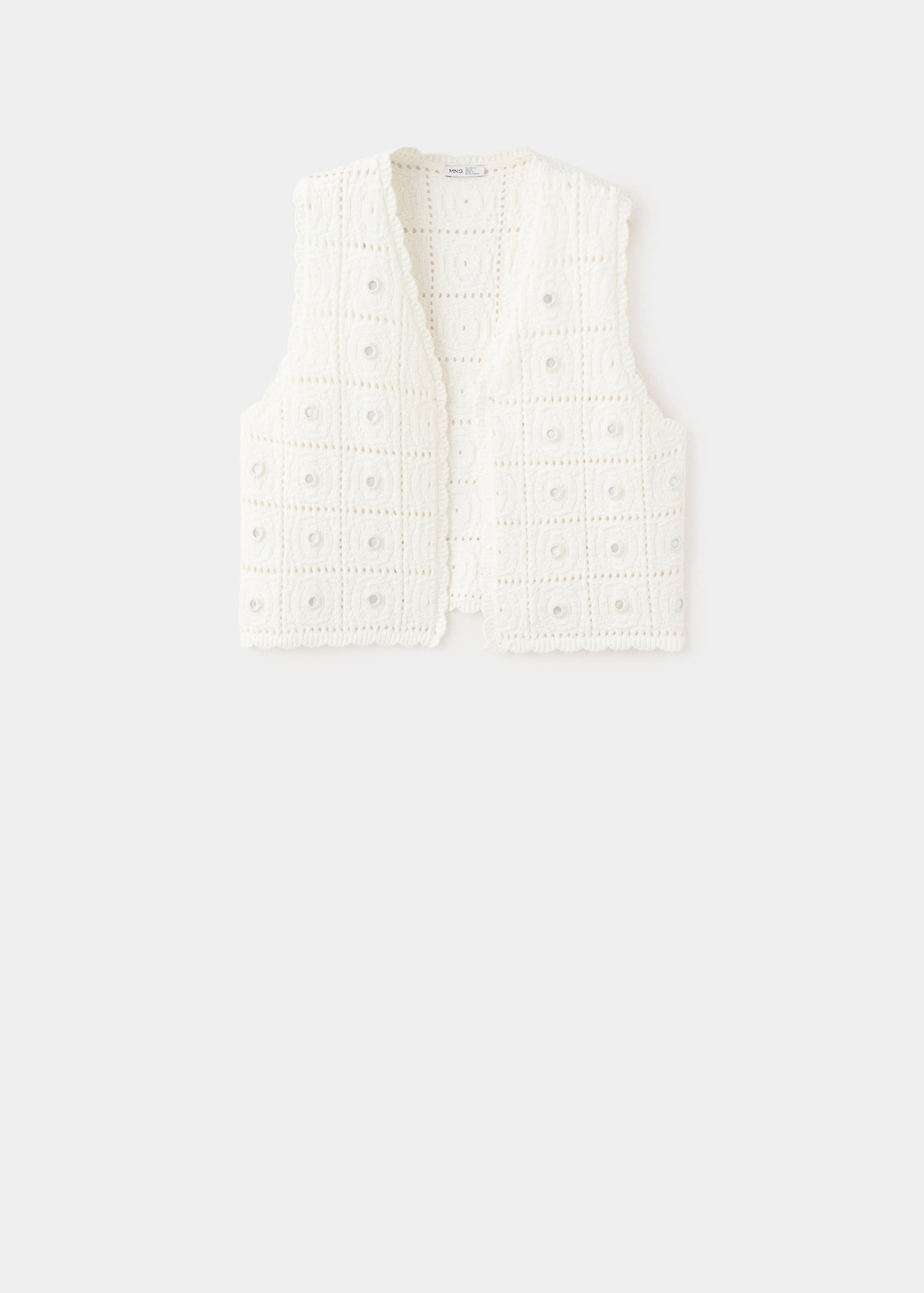 Strickweste mit Lochmuster - Artikel ohne Model