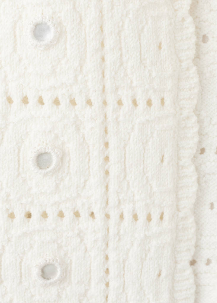 Openwork knitted waistcoat — White