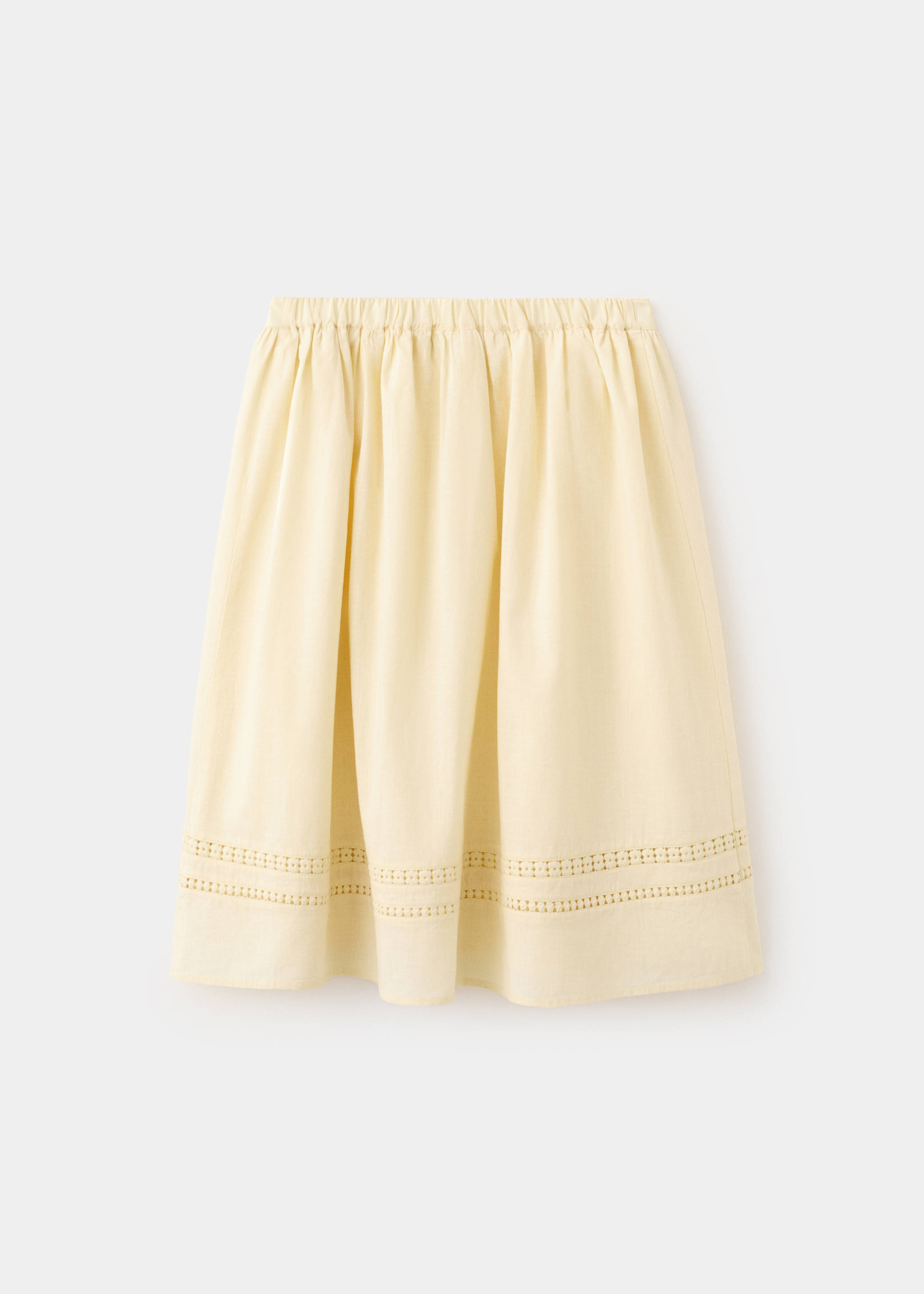 Midi skirt with embroidered details - Reverse of the article