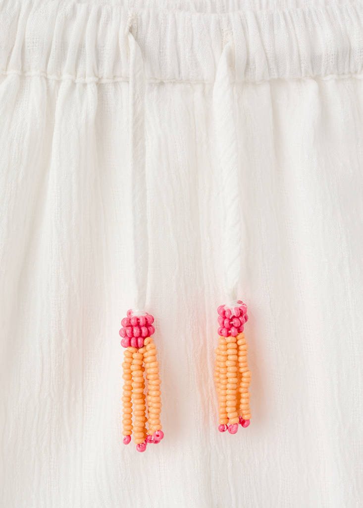 Fluid shorts with bead detailing — Off White