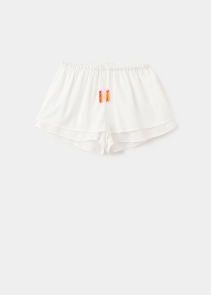 Fluid shorts with bead detailing — Off White