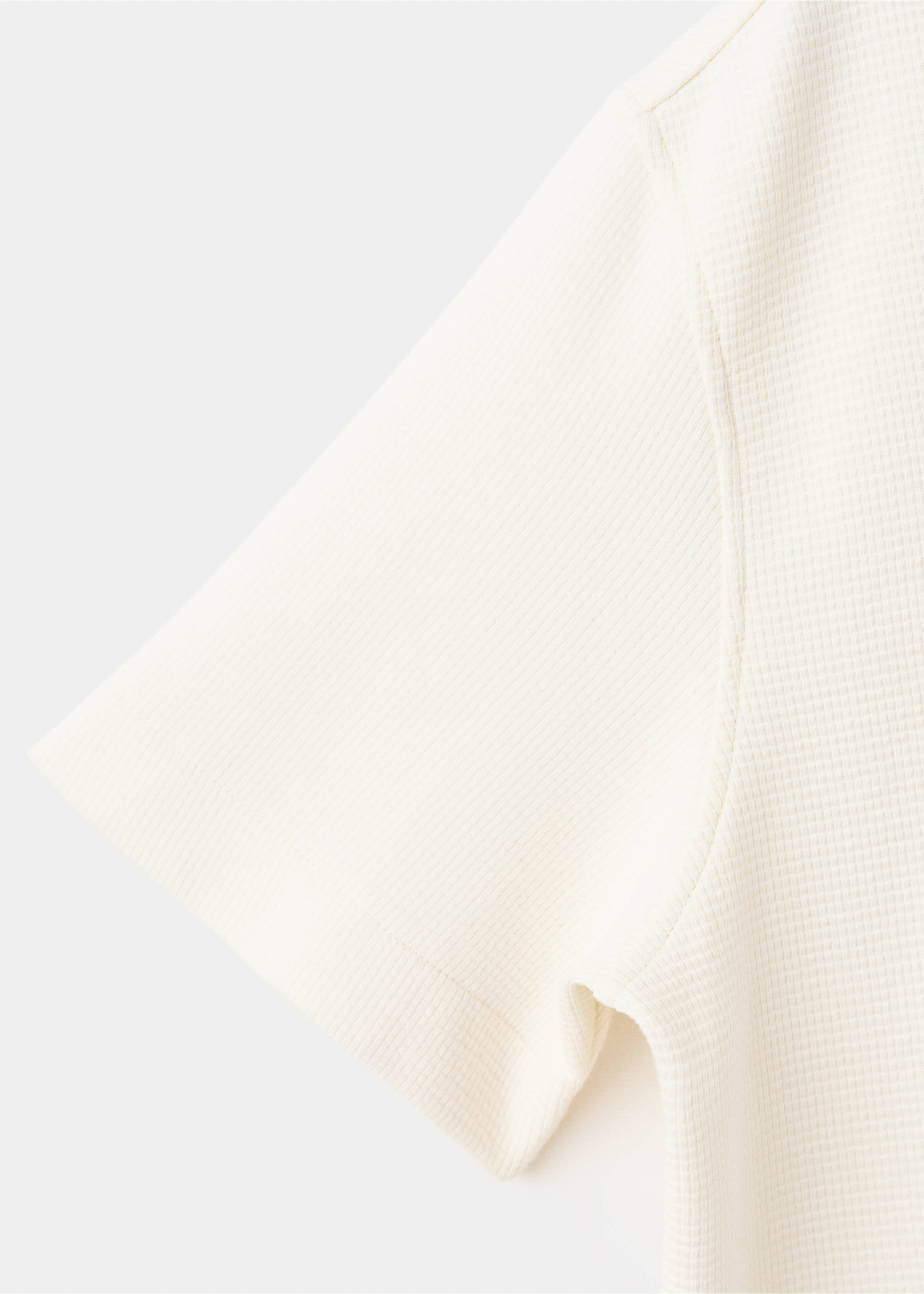 Regular-fit 100% cotton shirt - Details of the article 8, Ecru. Ref: 27099212-00.