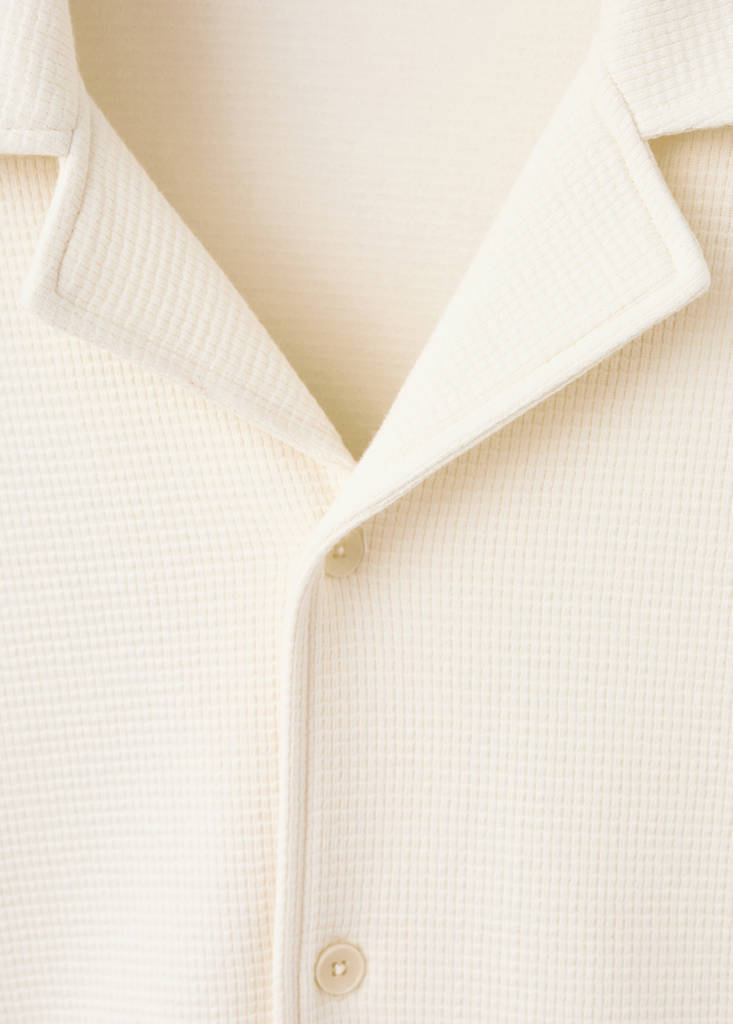 Regular-fit 100% cotton shirt — Ecru