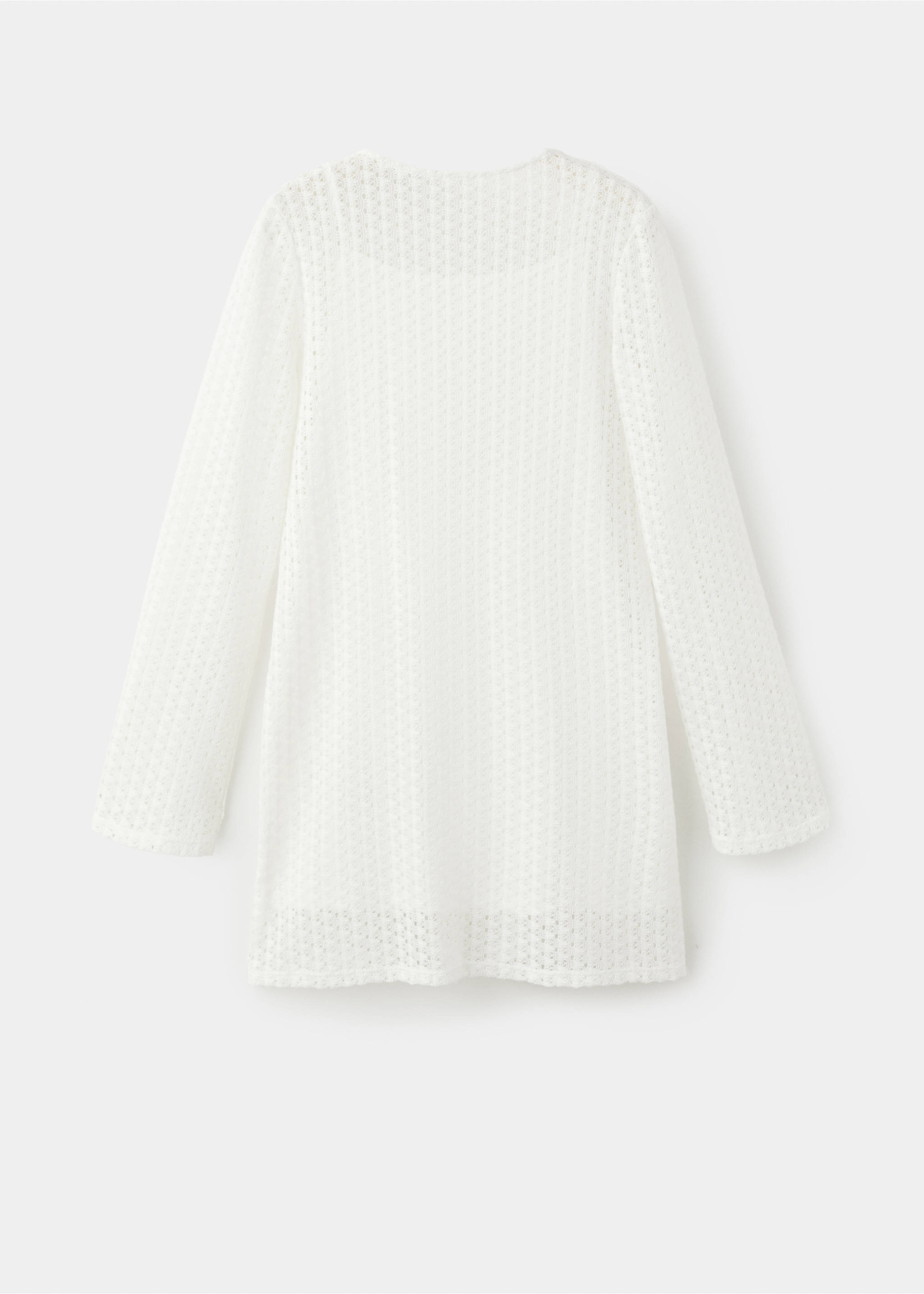 Open-back openwork knit dress - Article without model, Off White. Ref: 27099214-00.